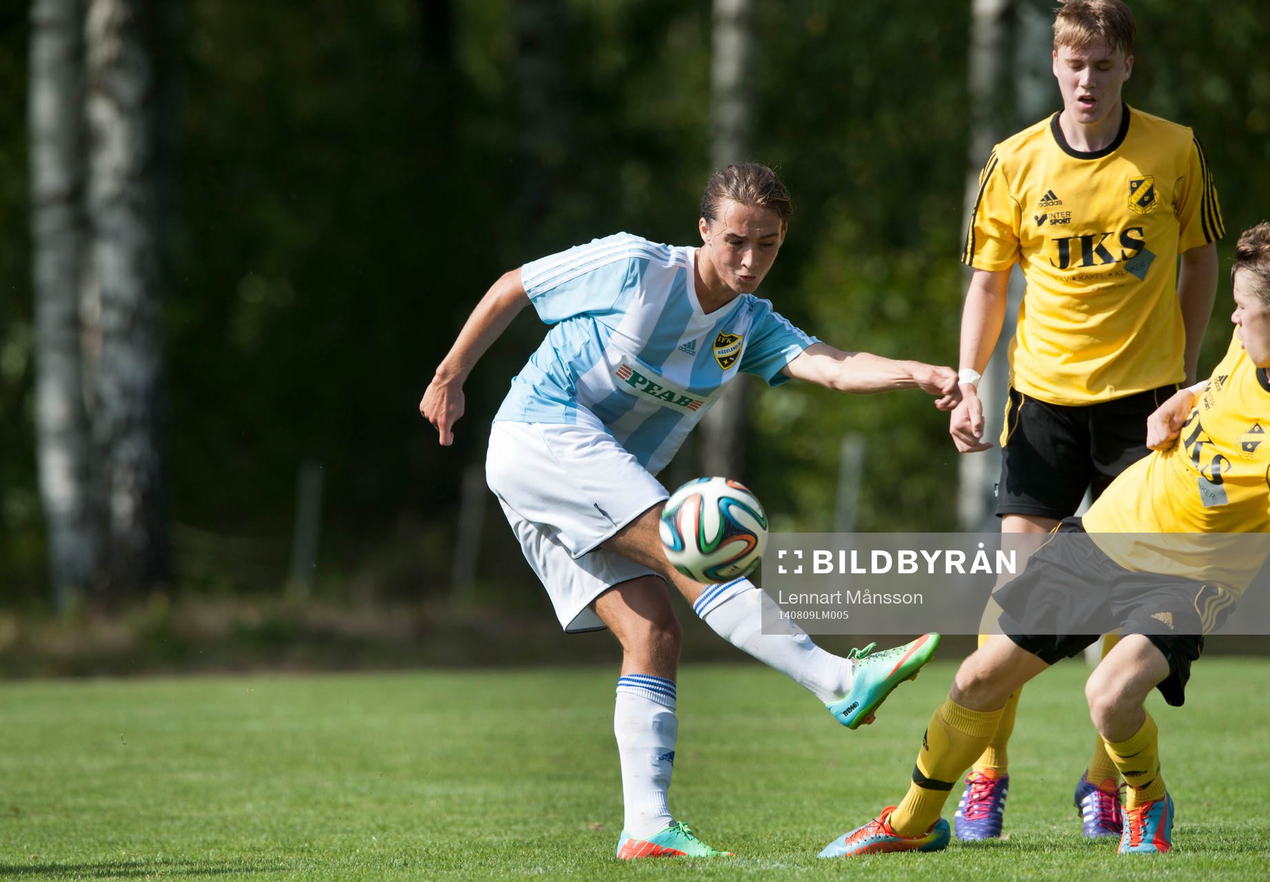 Hässleholms Anton Pramberg i matchen i division 3 mellan