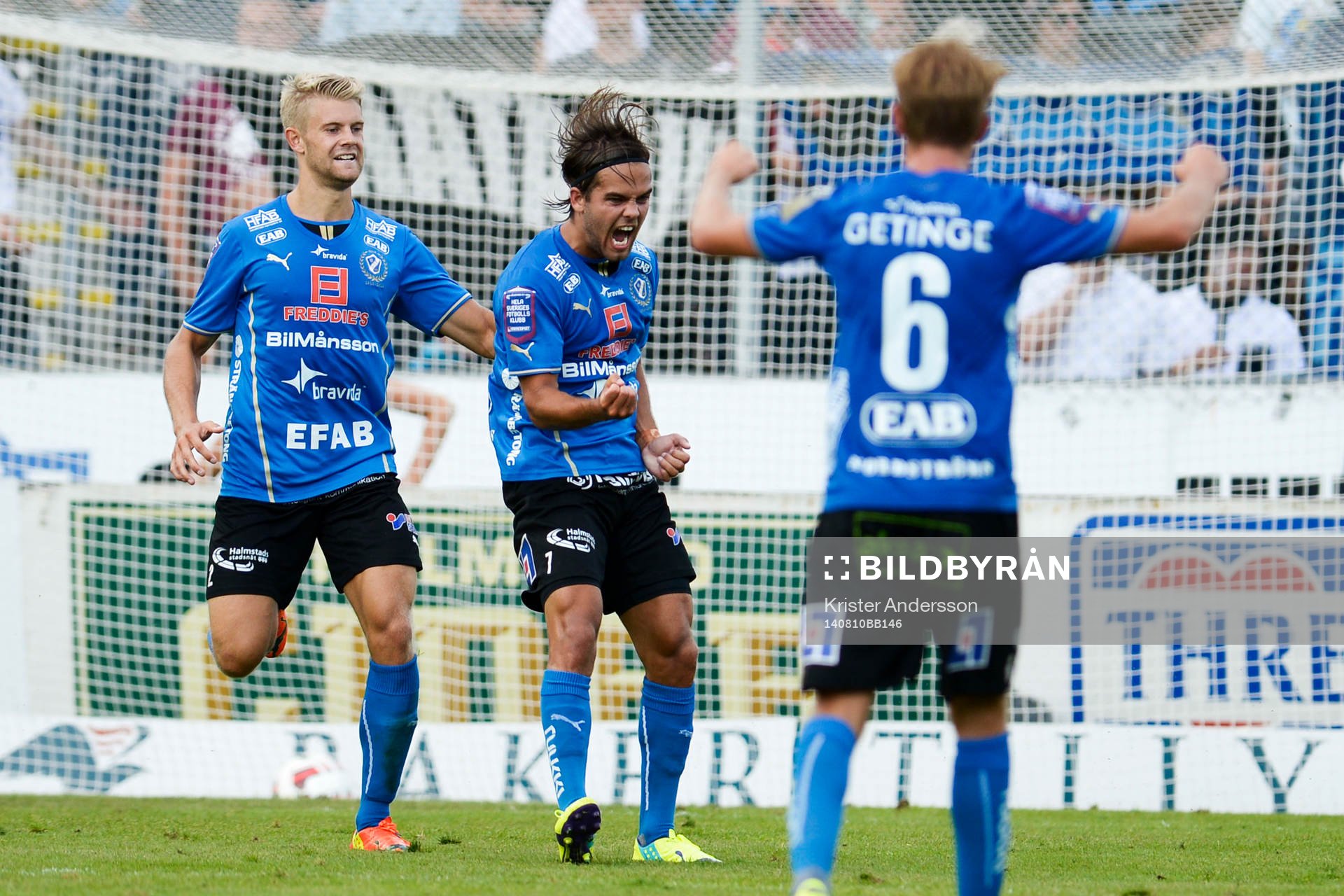 Halmstads Kristinn Steindorsson jublar