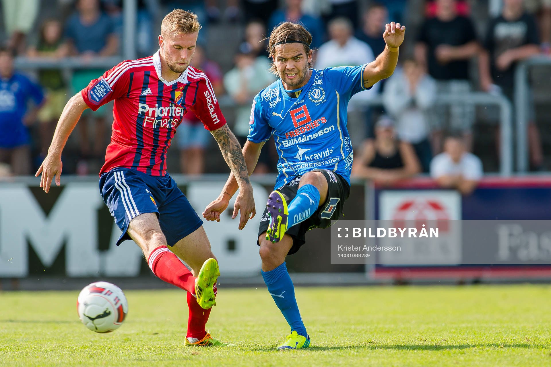 Djurgårdens Aleksander Faltsetas och Halmstads Kristinn