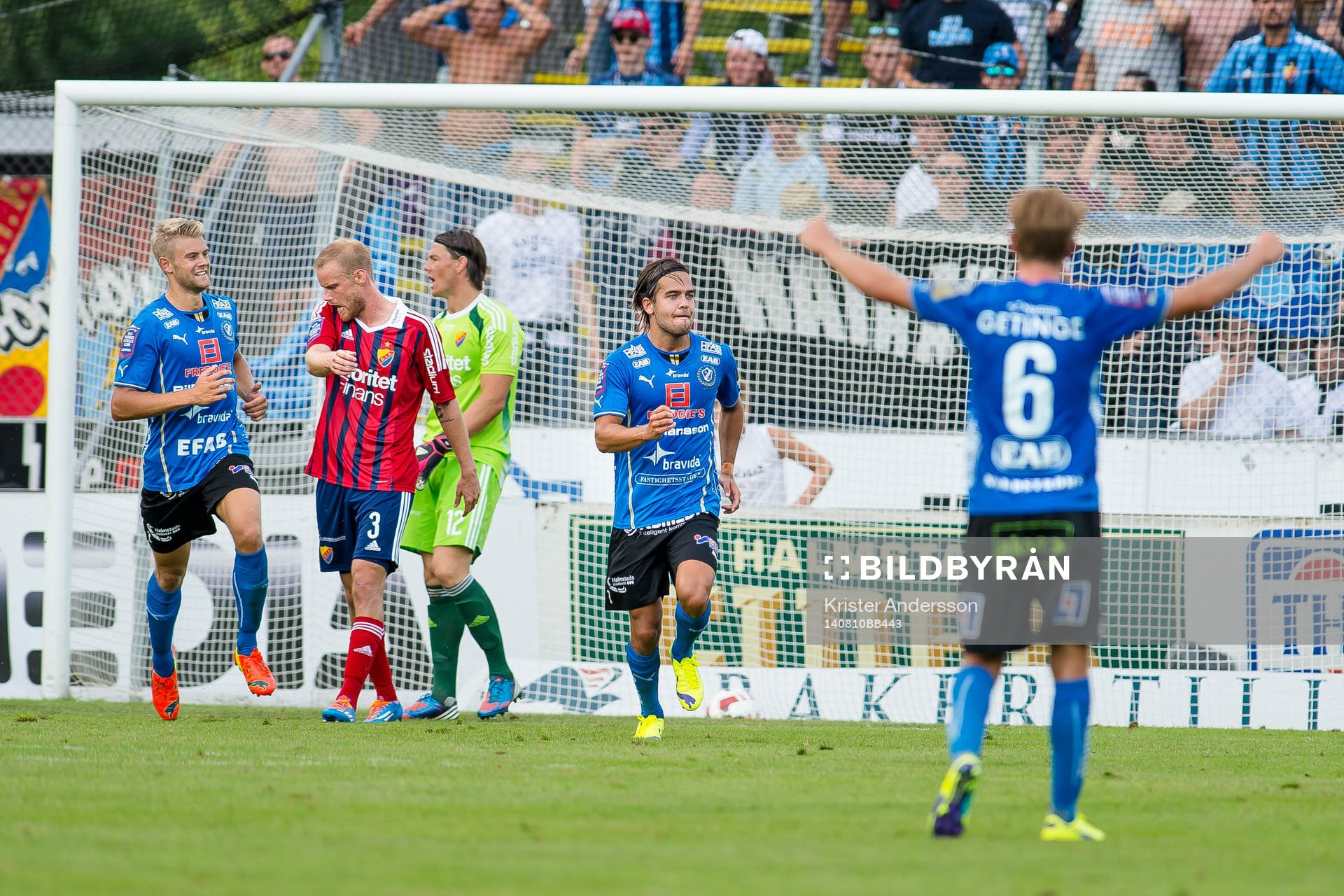 Halmstads Kristinn Steindorsson gör 2-1 framför
