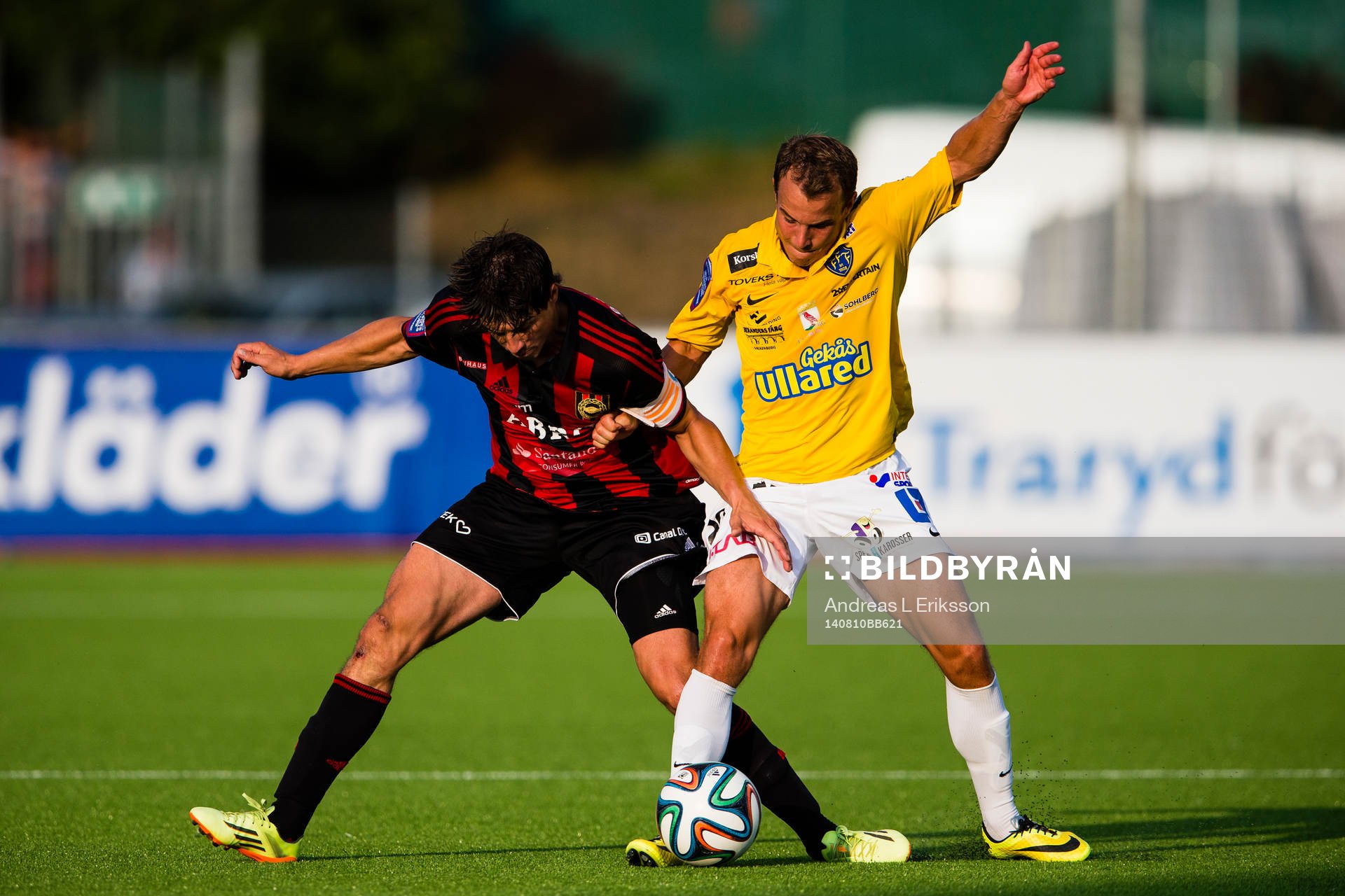 Brommapojkarnas Gabriel Petrovic och Falkenbergs Calle Wede