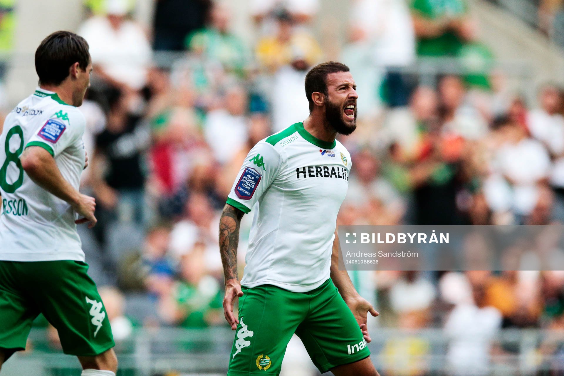 Hammarbys Andreas Haddad reducerar till 1-2 och jublar