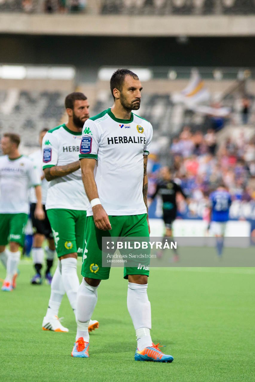 Hammarbys Marko Mihajlovic ser deppig ut