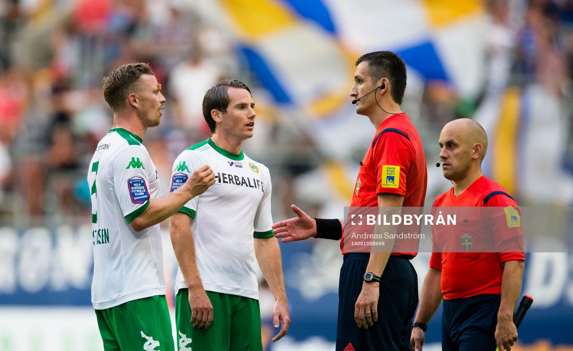 Hammarbys Thomas Guldborg Christensen (v) och Johan Persson