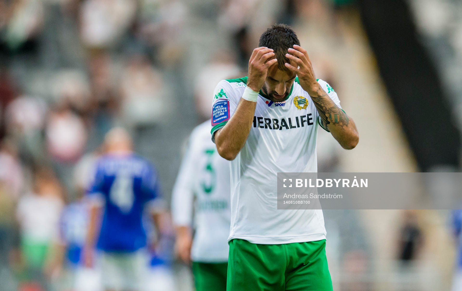 Hammarbys Marko Mihajlovic ser deppig ut