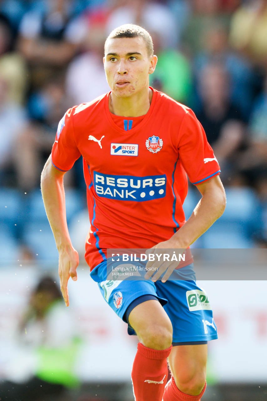 Helsingborgs Jordan Larsson i matchen i allsvenskan mellan