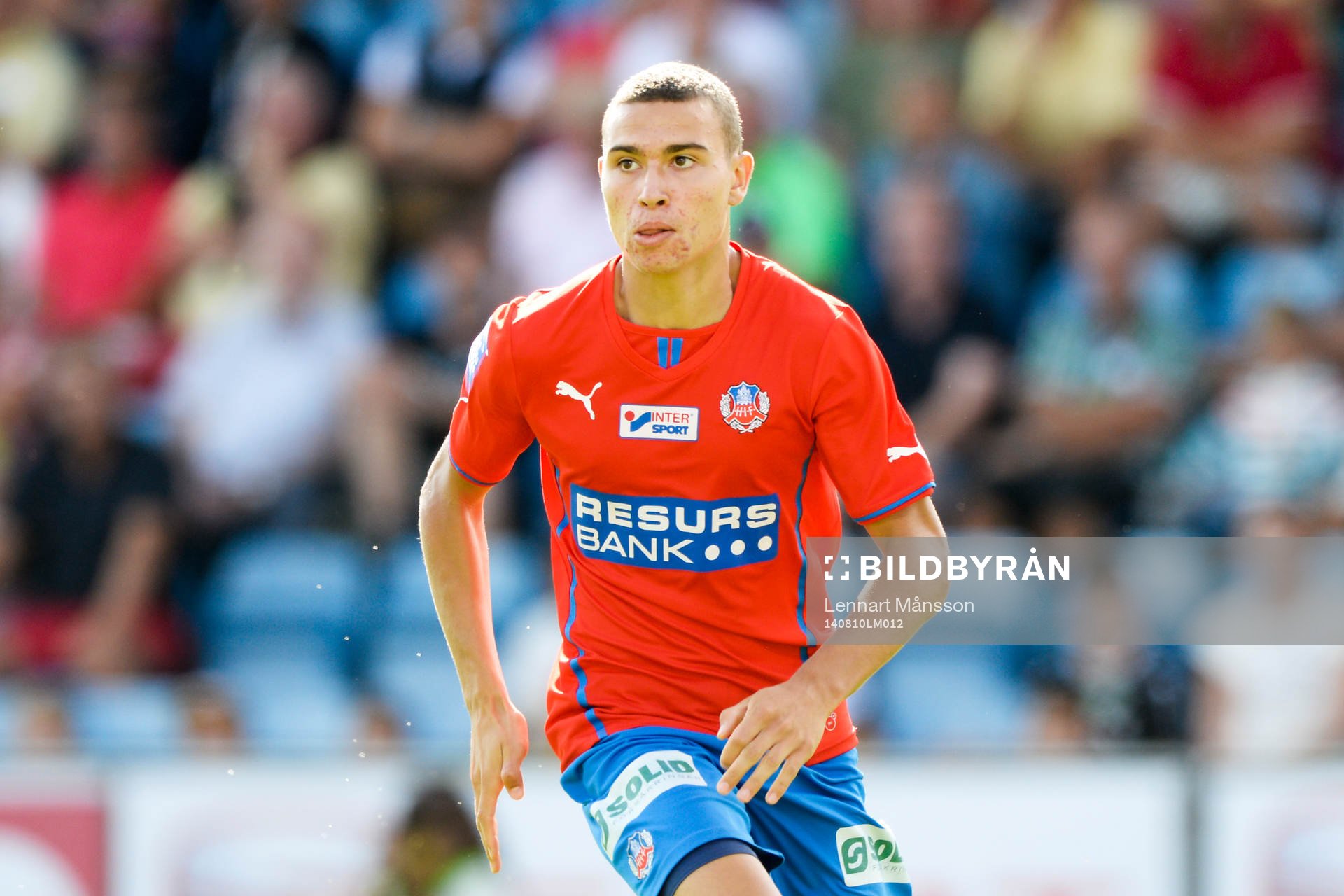 Helsingborgs Jordan Larsson i matchen i allsvenskan mellan