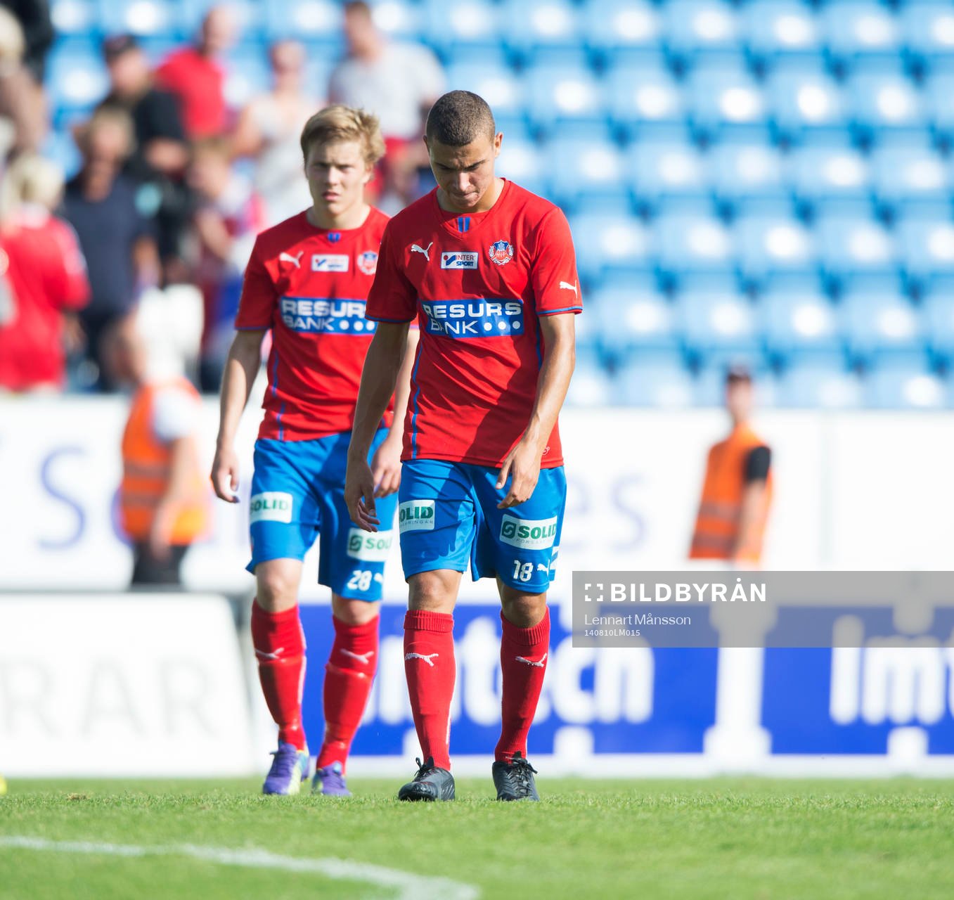 Helsingborgs Jere Uronen och Jordan Larsson lämnar Olympia
