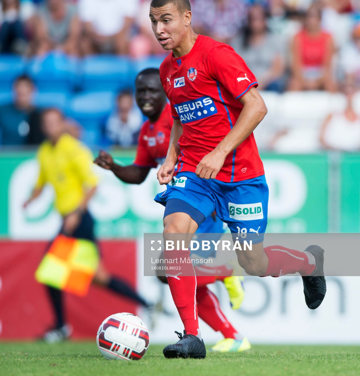 Helsingborgs Jordan Larsson i matchen i allsvenskan mellan