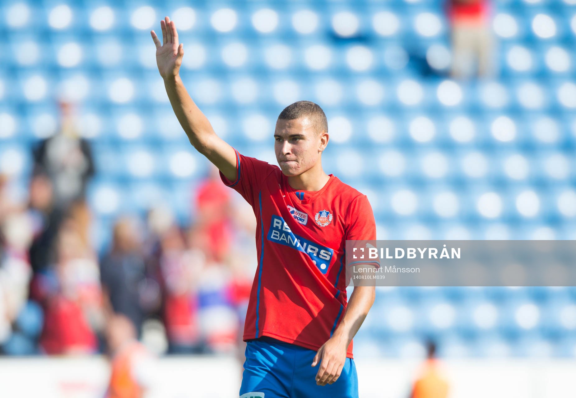 Helsingborgs Jordan Larsson i matchen i allsvenskan mellan