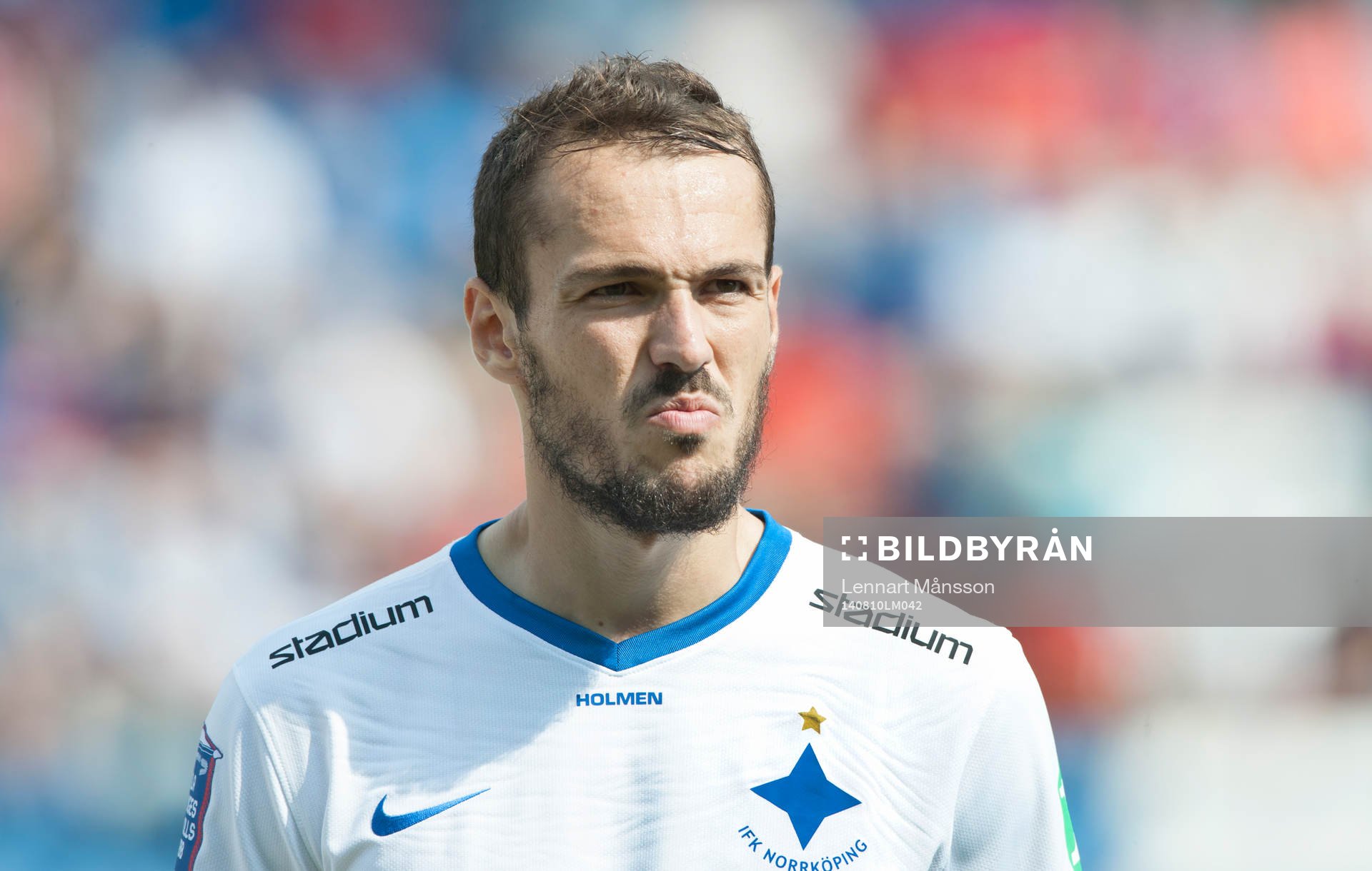 Norrköpings Emir Kujovic i matchen i allsvenskan mellan