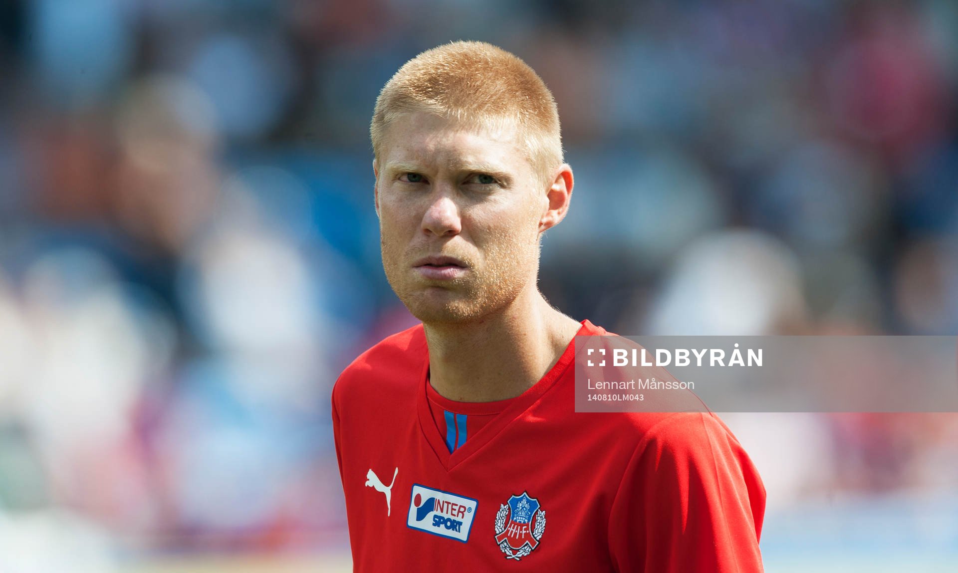 Helsingborgs Markus Holgersson i matchen i allsvenskan