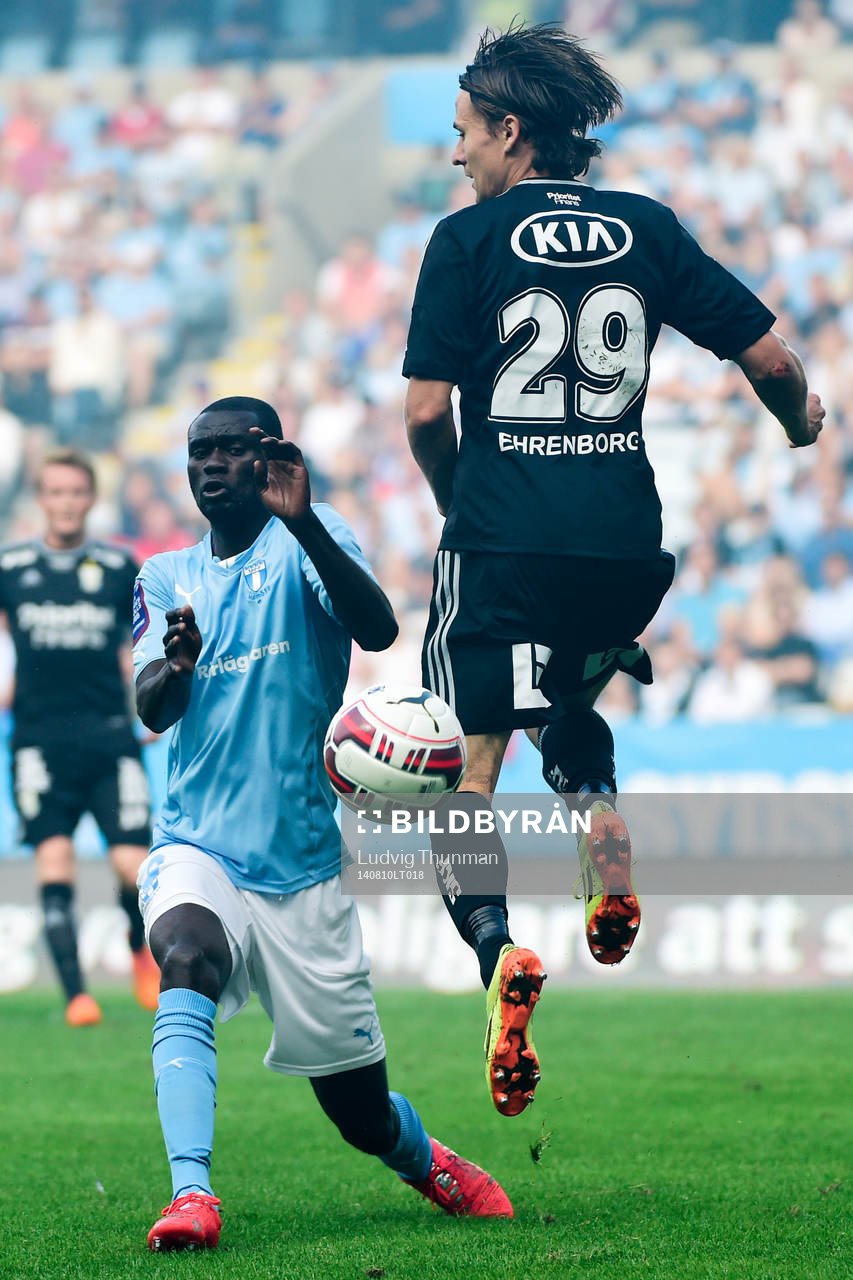 Malmö FFs Enock Kofi Adu  och IFK Göteborgs Lasse Vibe