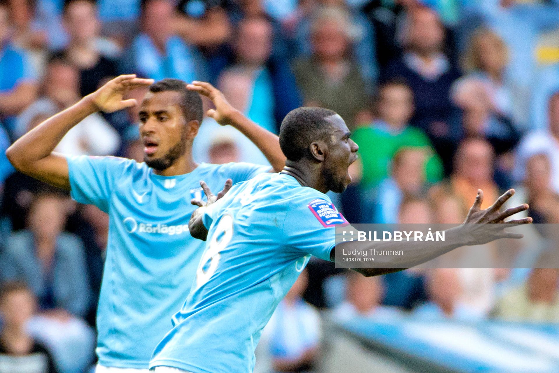 Malmö FFs Isaac Kiese Thelin och Enock Kofi Adu regerar