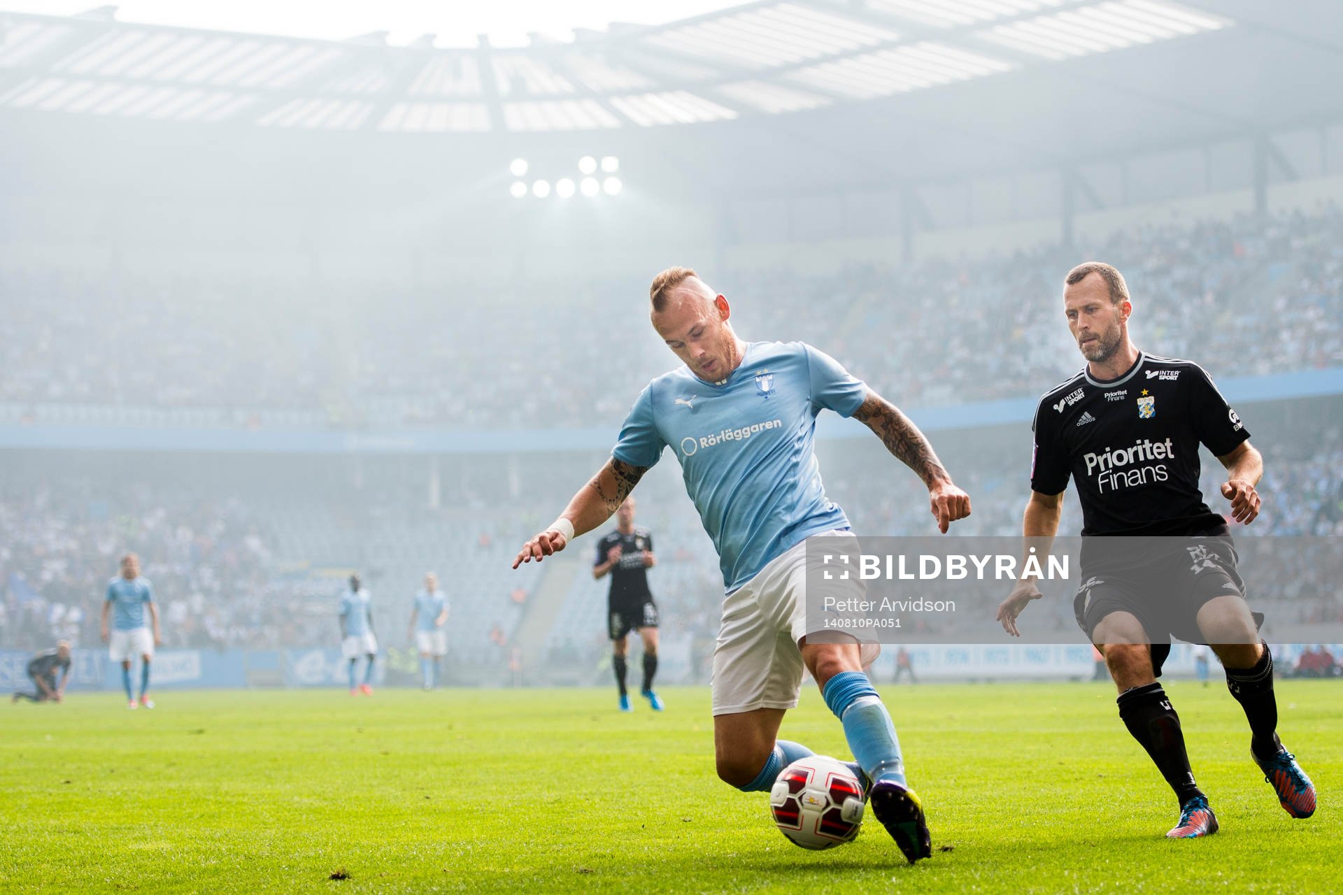 Malmö FFs Magnus Eriksson och IFK Göteborgs Hjalmar