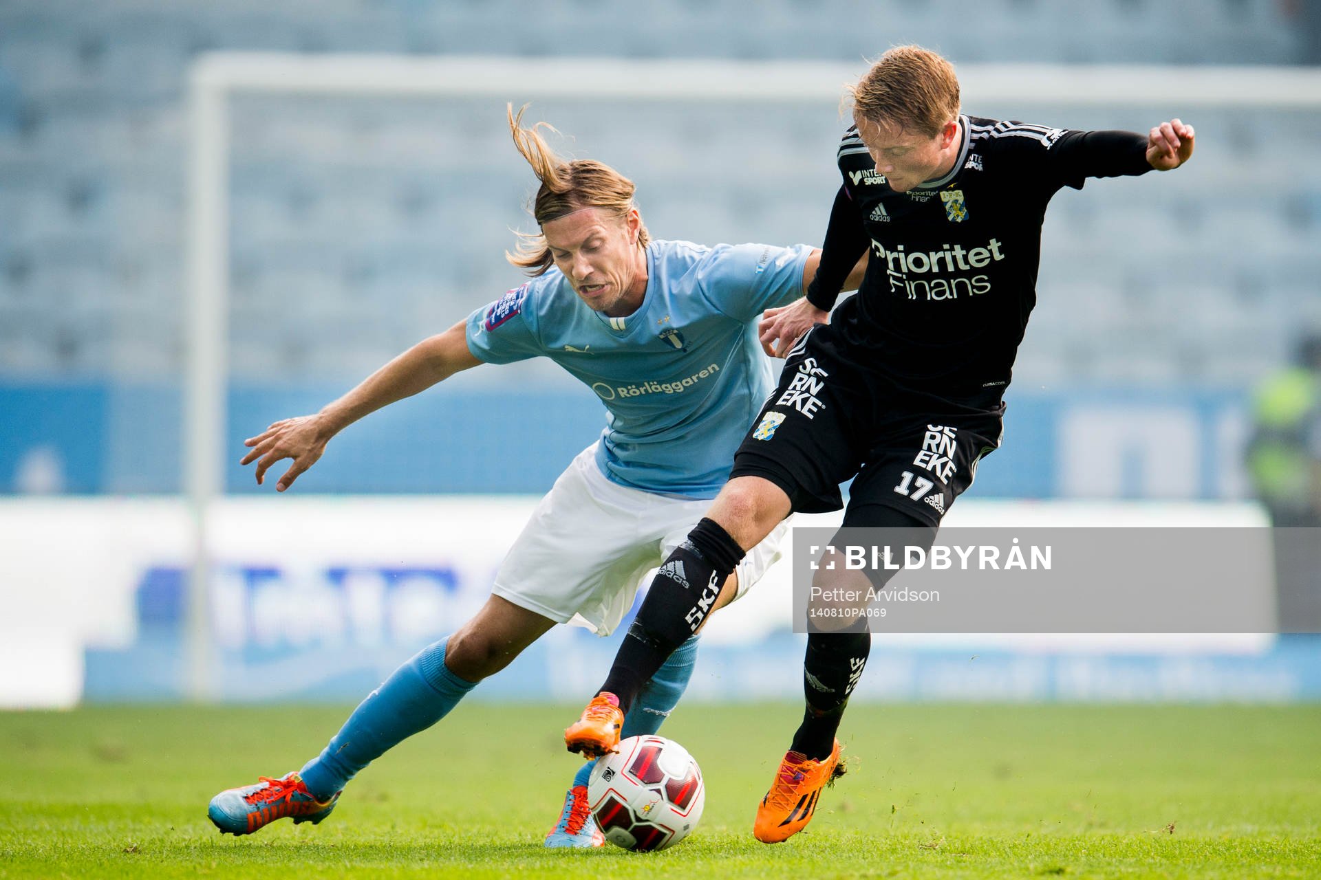 Malmö FFs Markus Halsti och IFK Göteborgs Sam Larsson