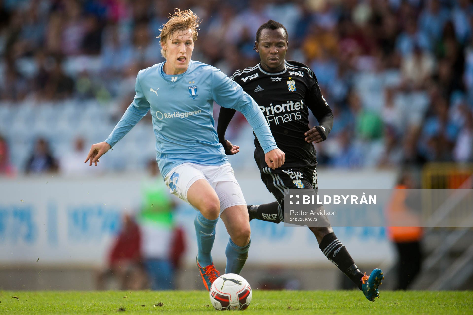 Malmö FFs Emil Forsberg och IFK Göteborgs May Mahlangu