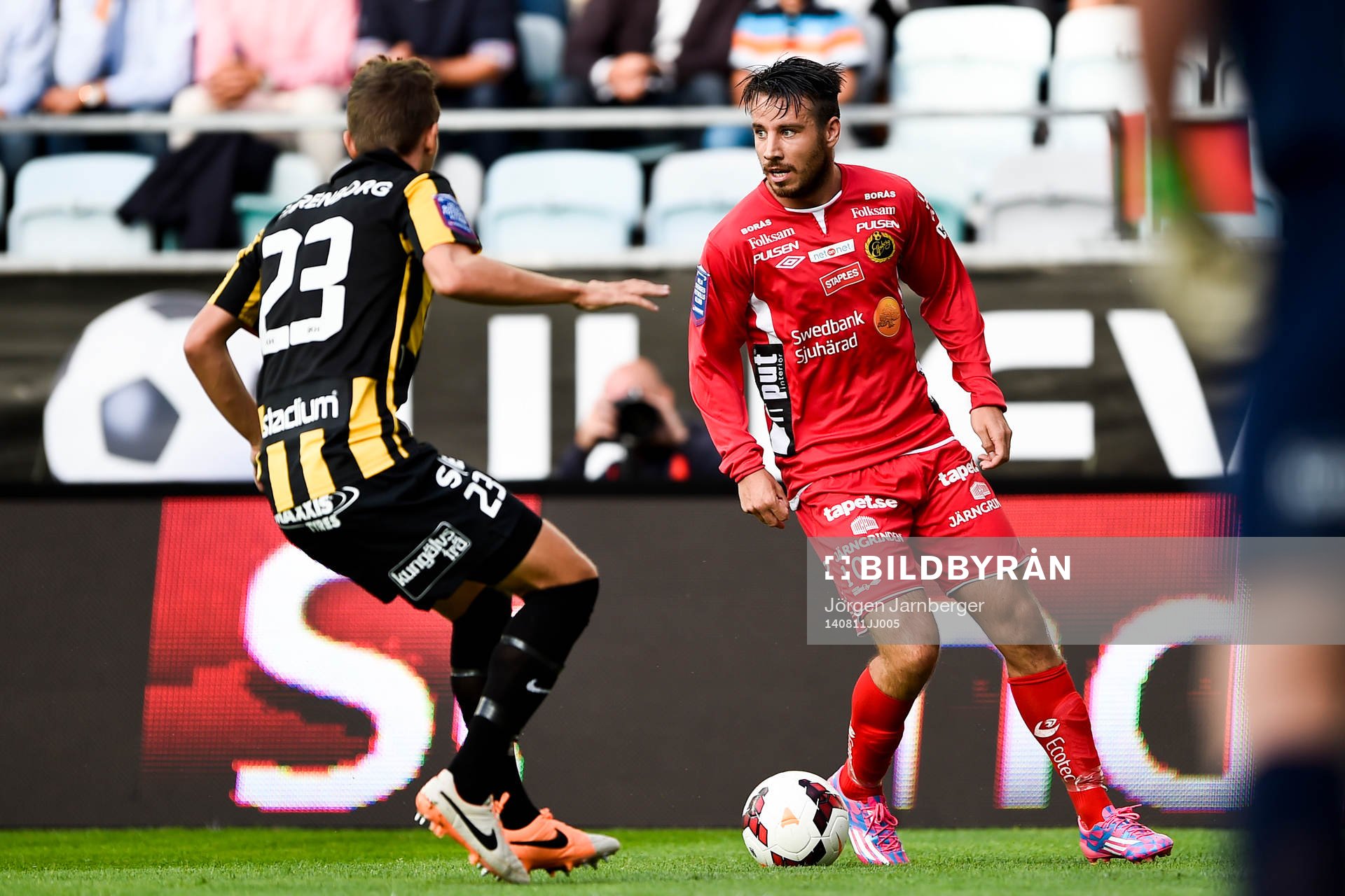 Elfsborgs Mikkel Beckmann och Häckens Simon Sandberg