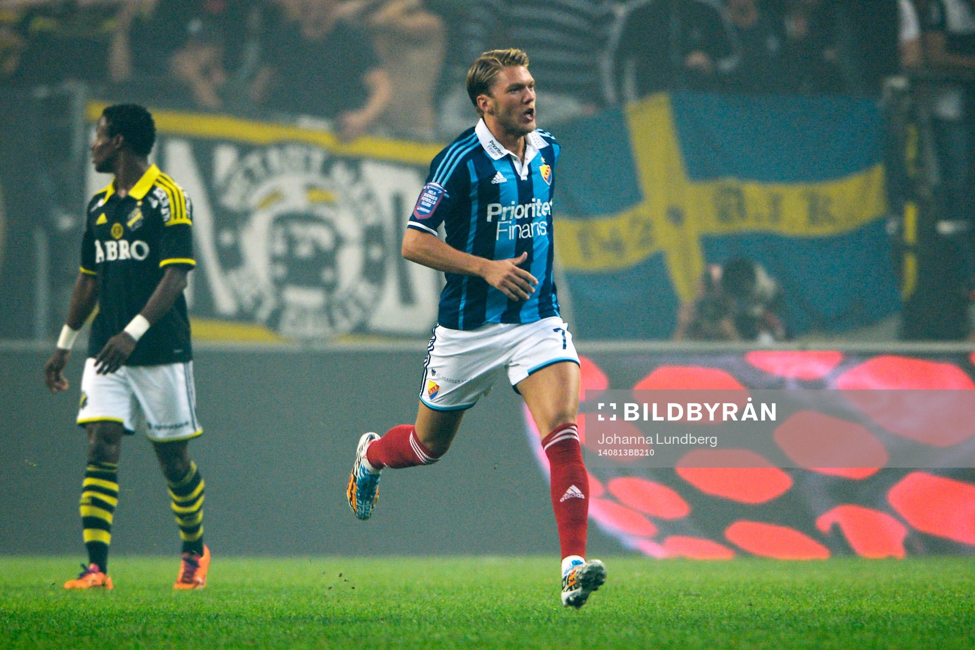 Djurgårdens Martin Broberg jublar