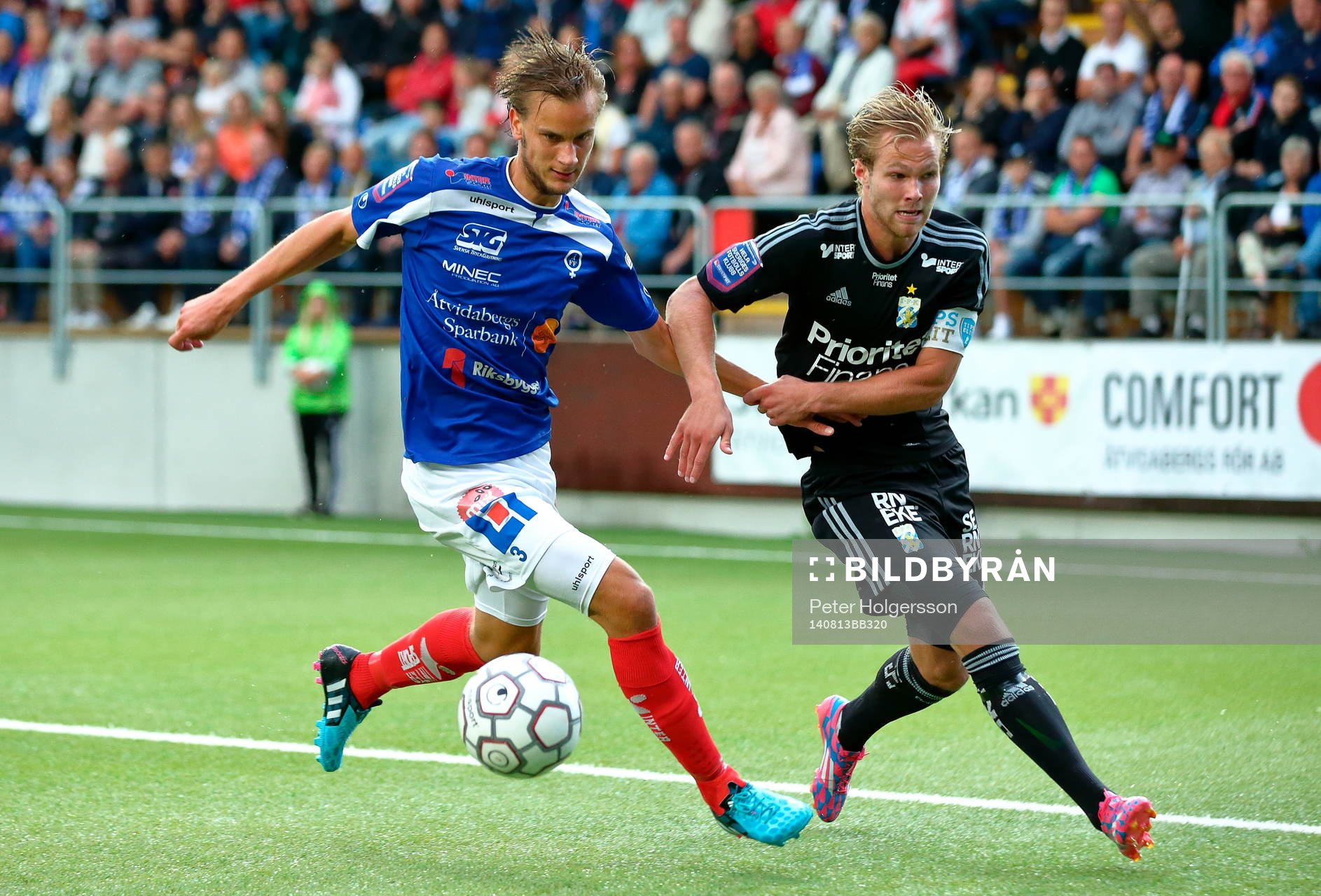 Åtvidabergs Tom Pettersson och IFK Göteborgs Gustav
