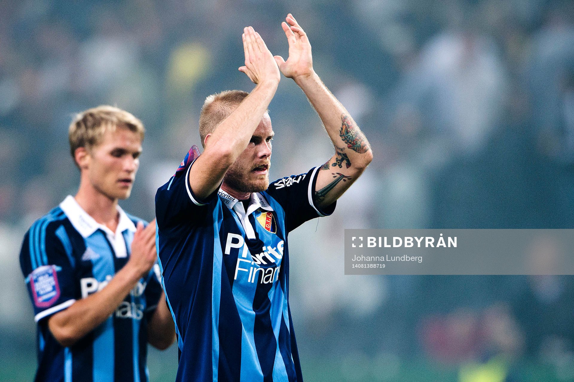 Djurgårdens Fredrik Stenman tackar publiken