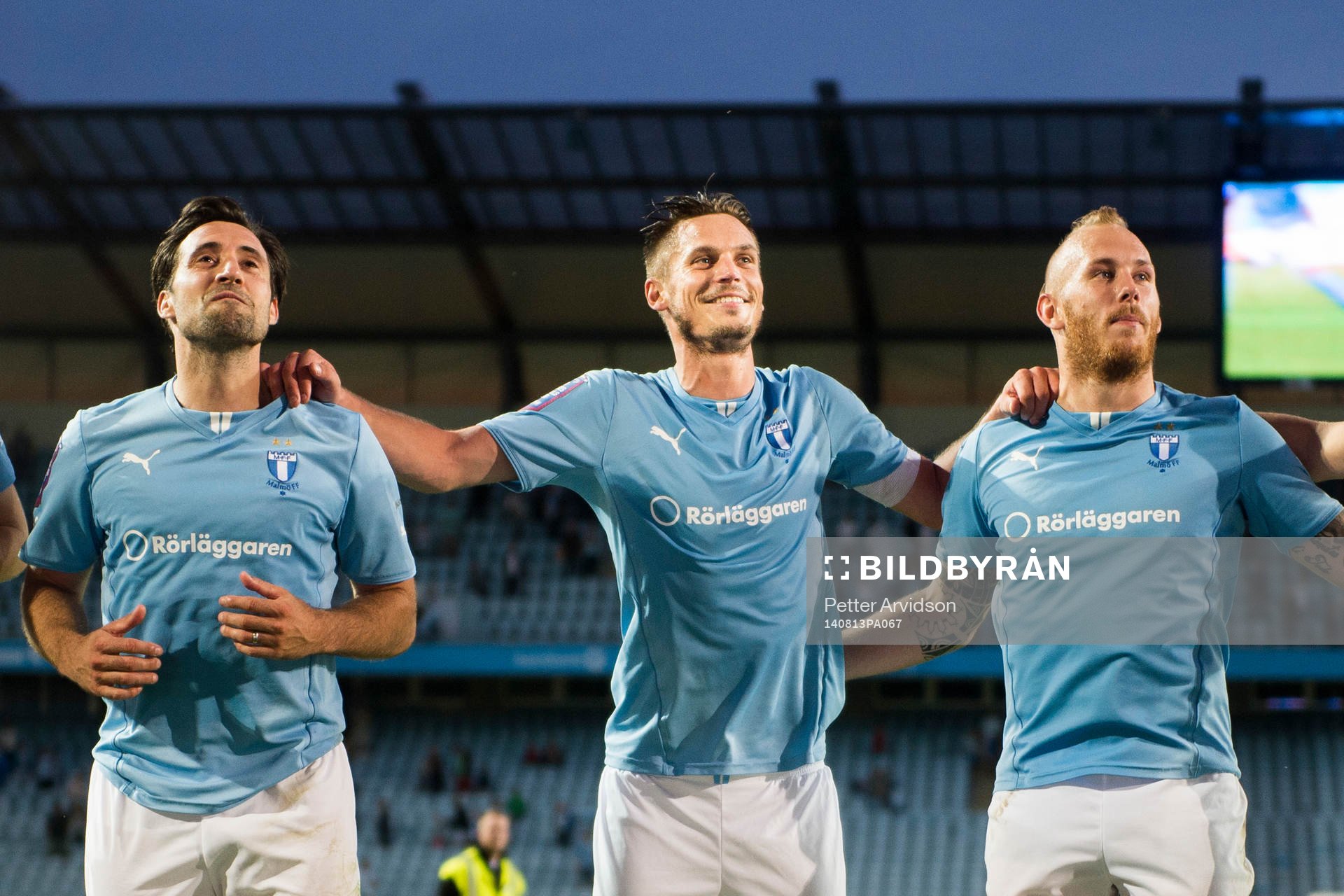 Malmö FFs Matias Concha (tv) Markus Rosenberg (m) och