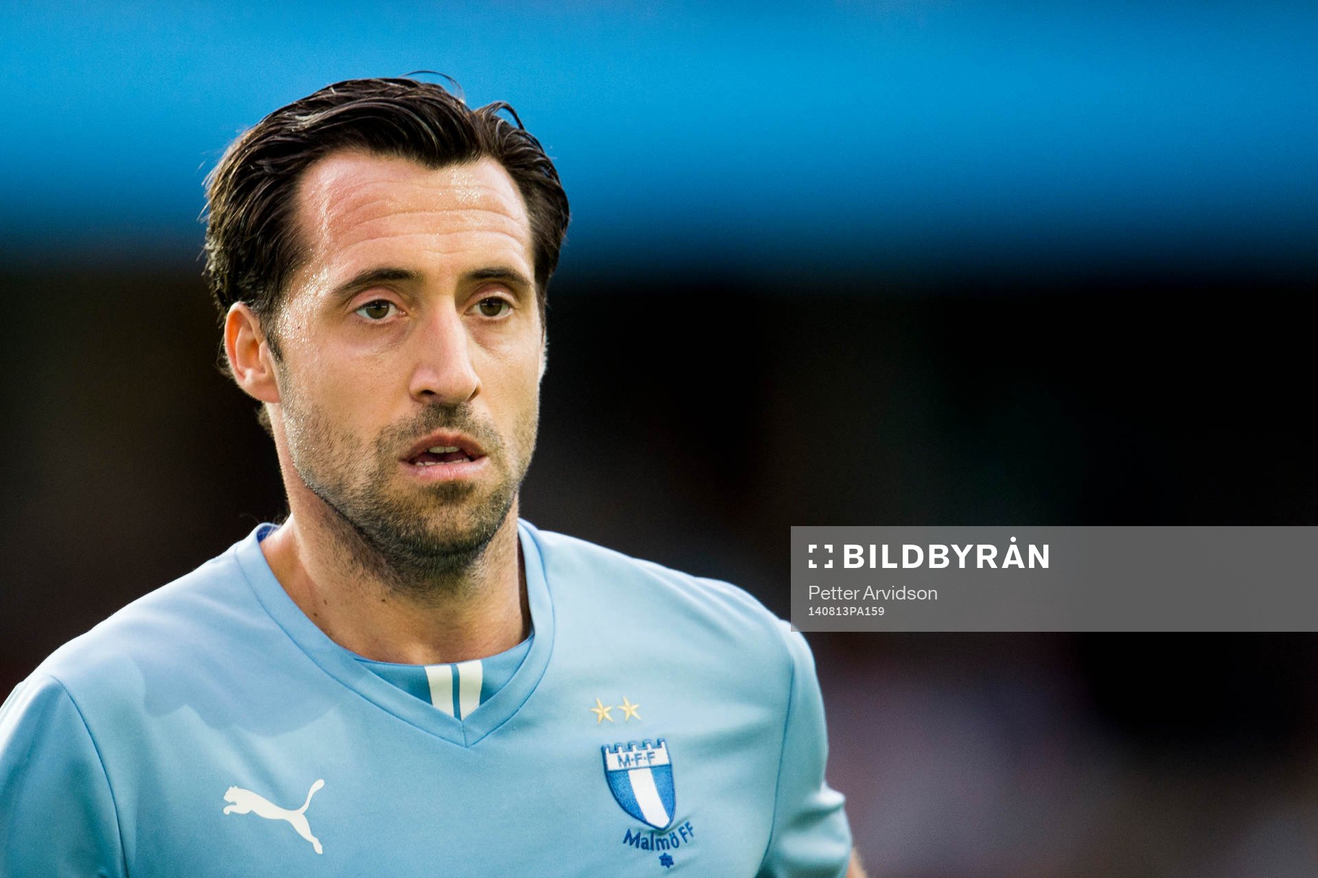Malmö FFs Matias Concha under fotbollsmatchen i Allsvenskan mellan Malmö FF och Örebro den 13 augusti 2014 i Malmö.