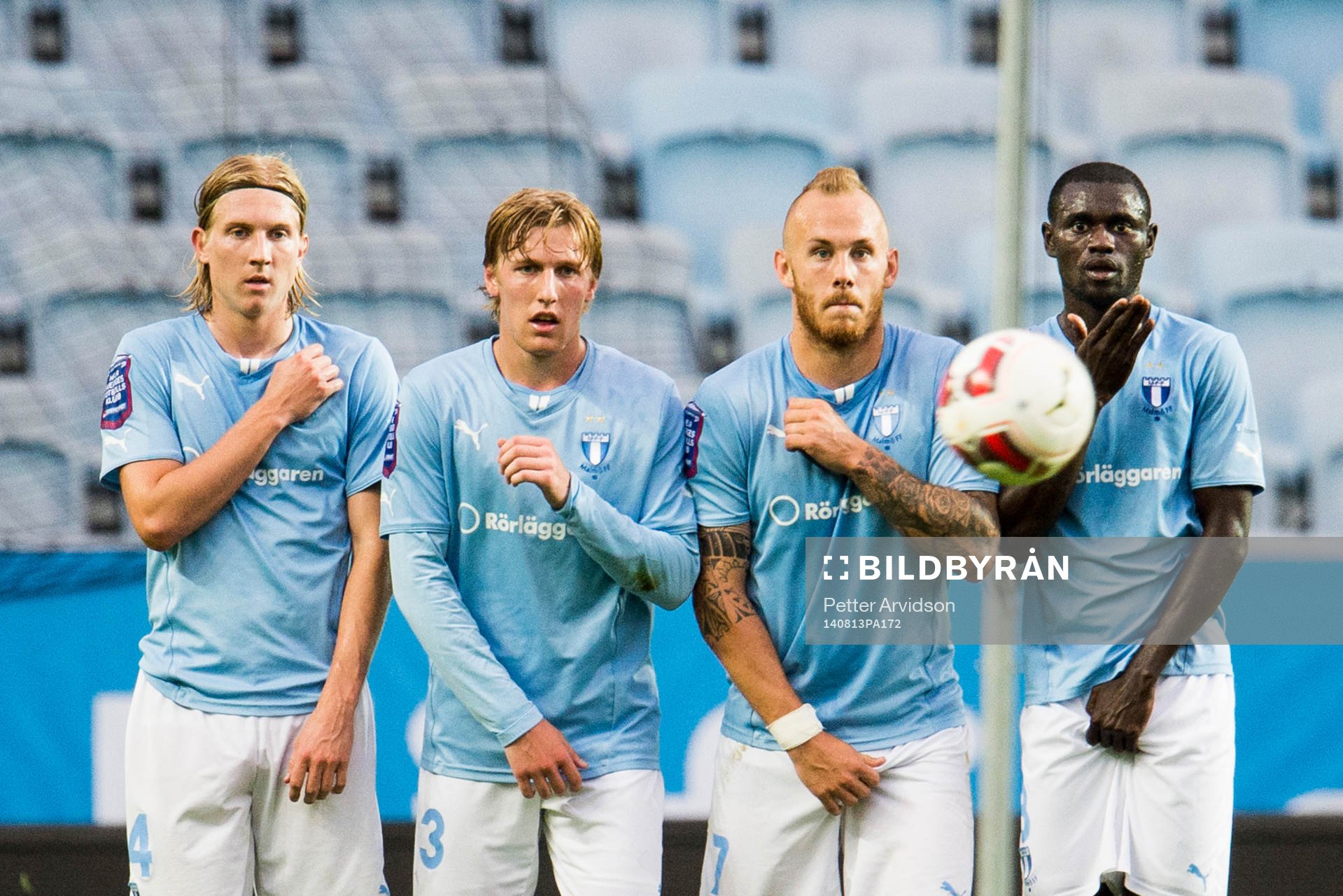 Malmö FFs Simon Kroon, Emil Forsberg, Magnus Eriksson och