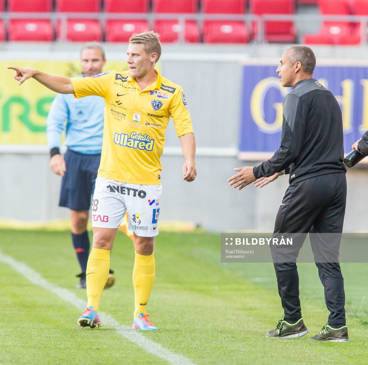 Falkenbergs Patrik Ingelsten och Falkenbergs tränare