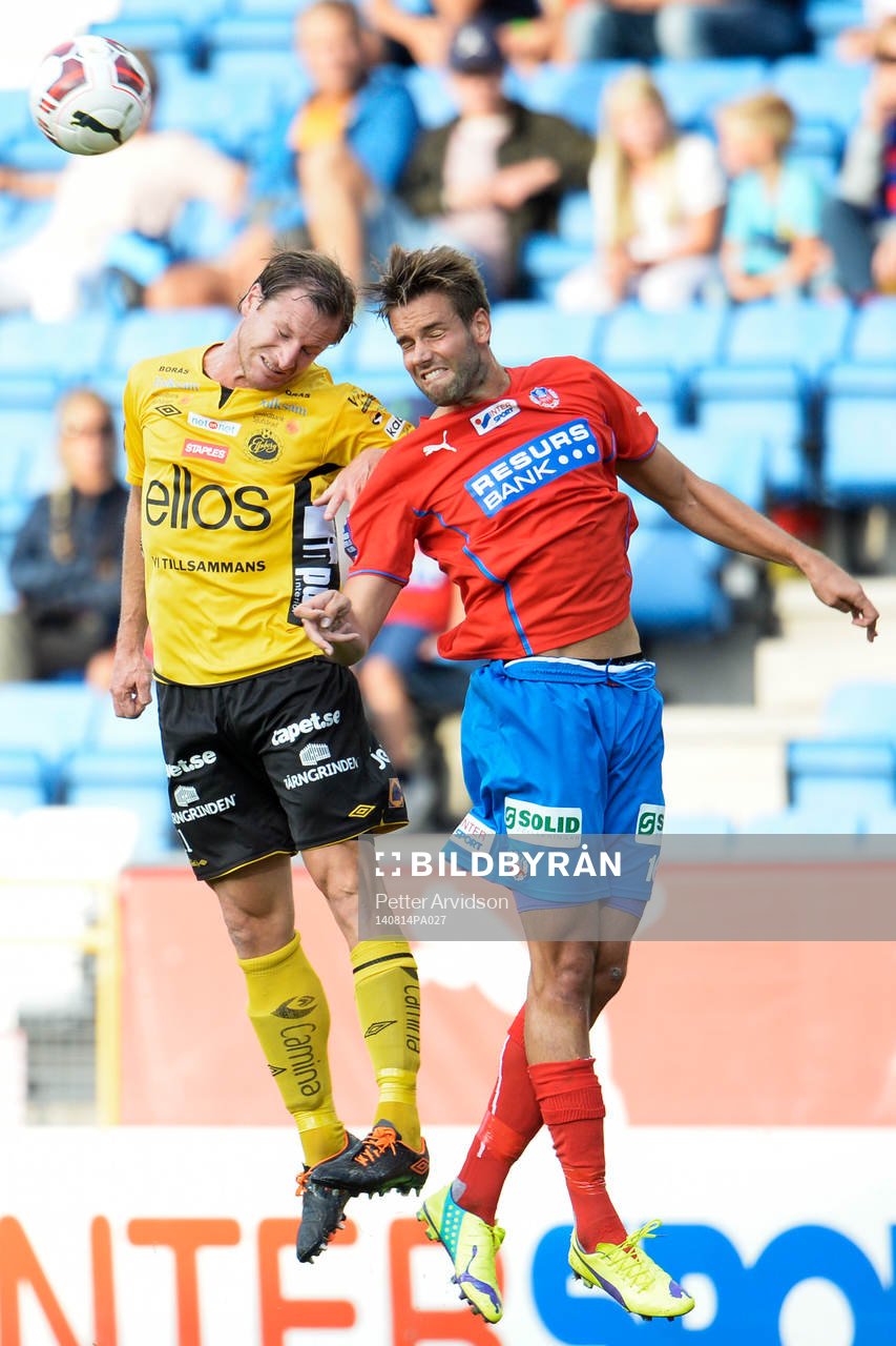 Elfsborgs Daniel Mobaeck och Helsingborgs Andreas Landgren