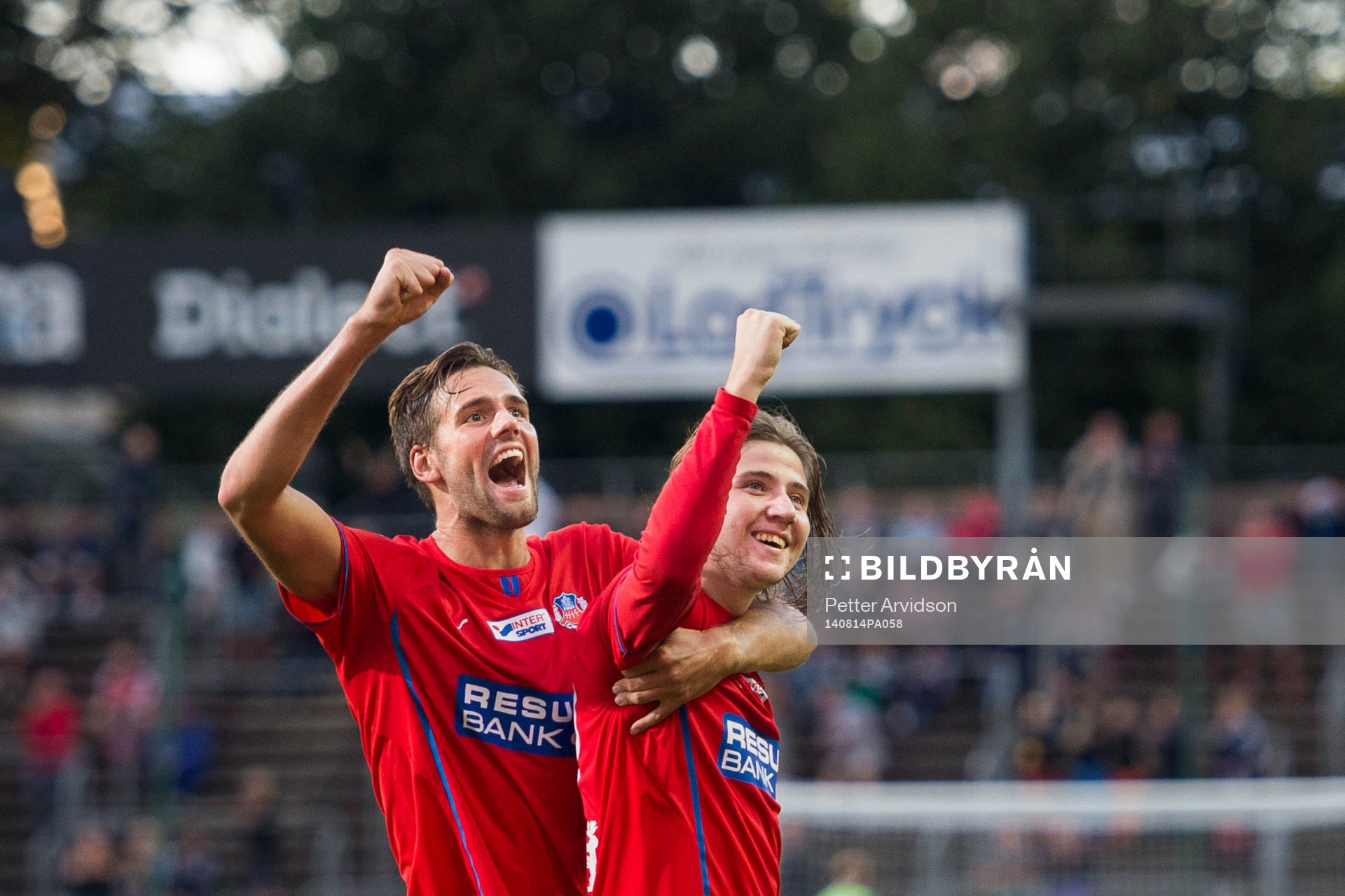 Helsingborgs Mikael Dahlberg (tv) och Darijan Bojanic (th)