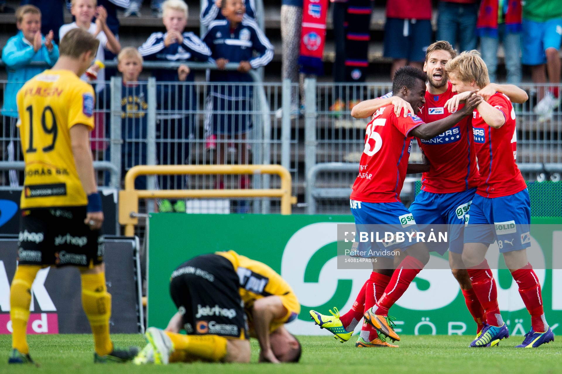 Helsingborgs David Accam, Mikael Dahlberg och Jere Uronen