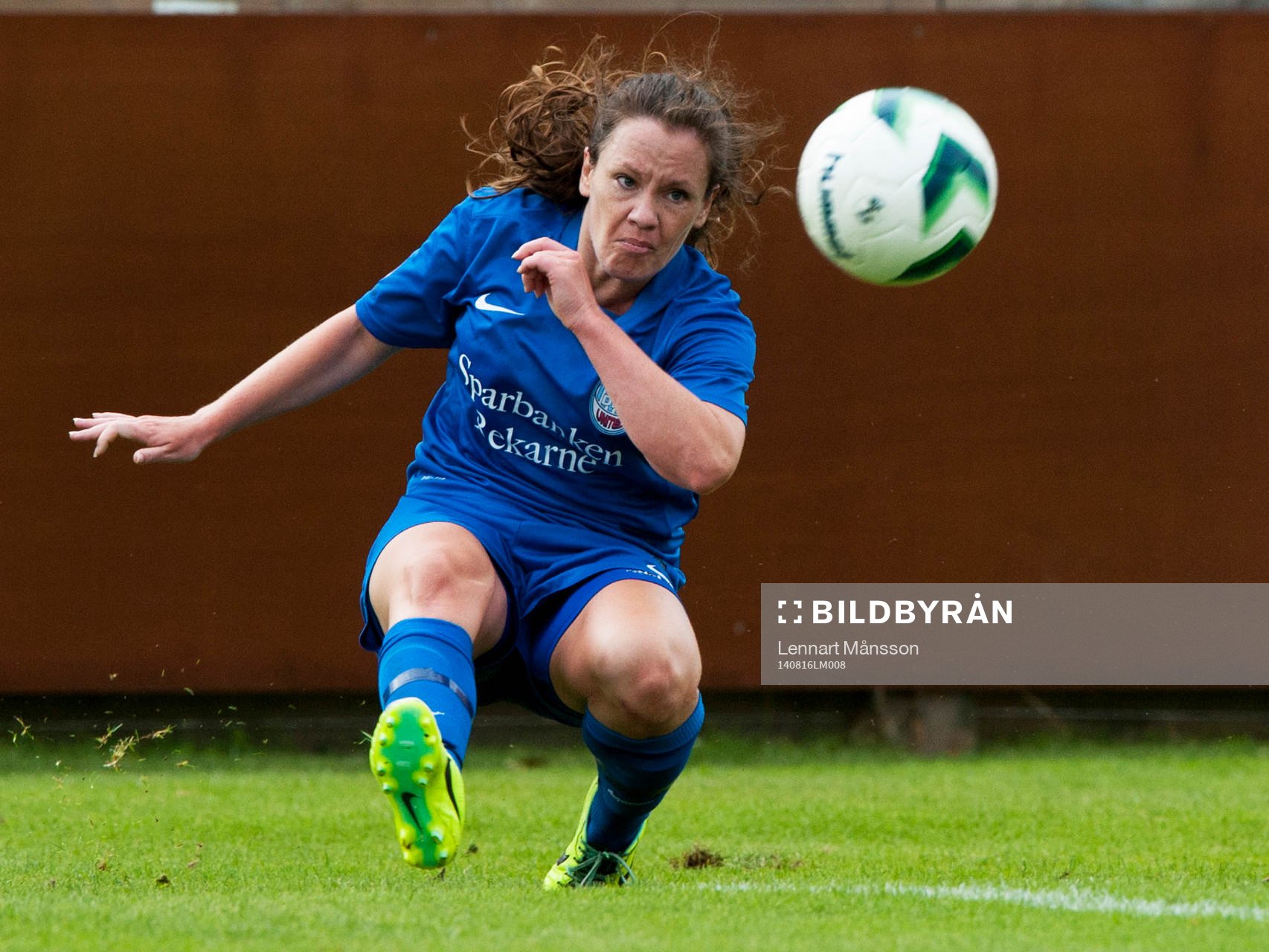 Eskilstunas Allysha Chapman i matchen i damallsvenskan mellan Kristianstad och Eskilstuna i Kristianstad 16 augusti 2014.
