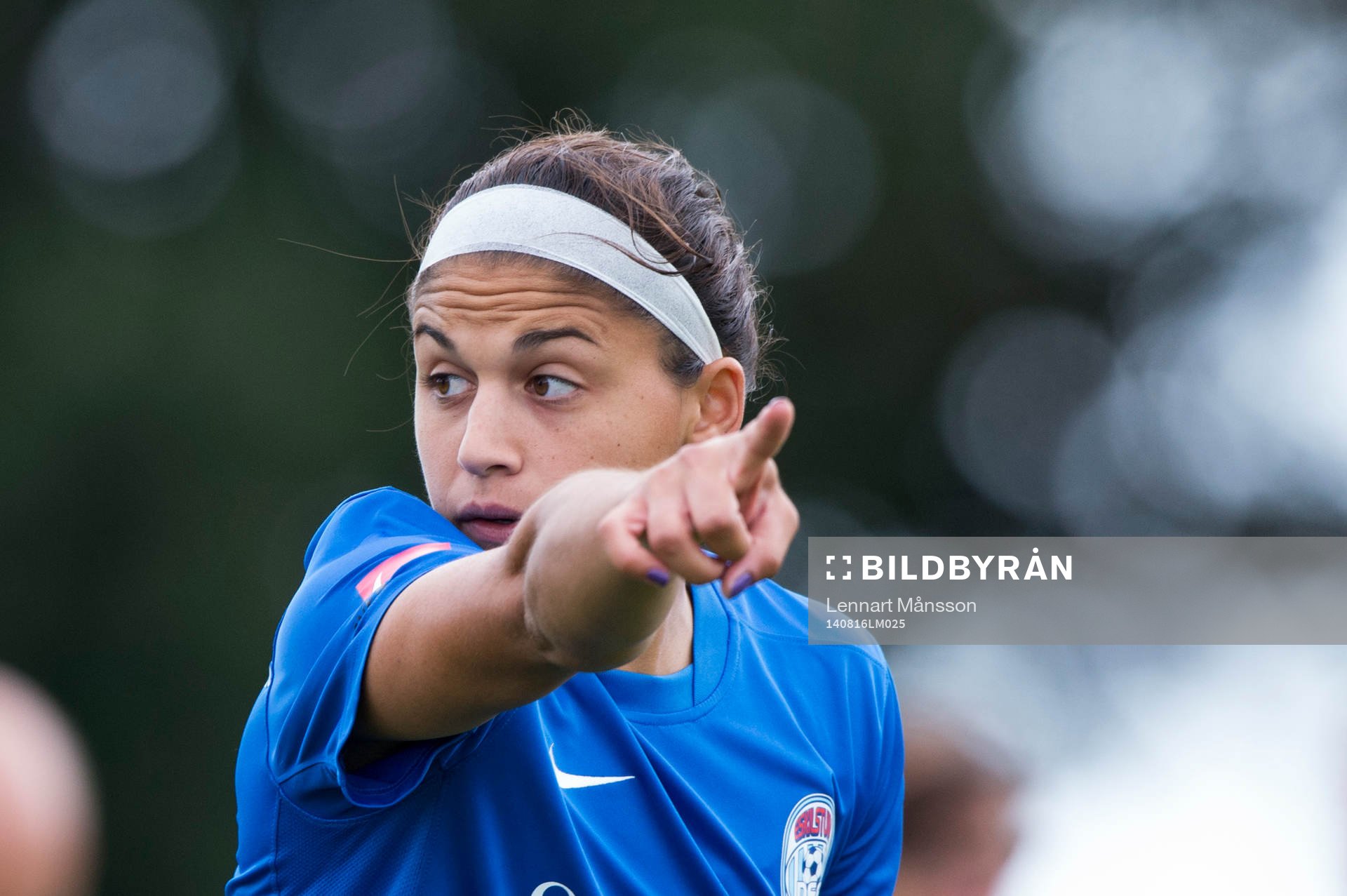 Eskilstunas Kimberley DeCesare i matchen i damallsvenskan