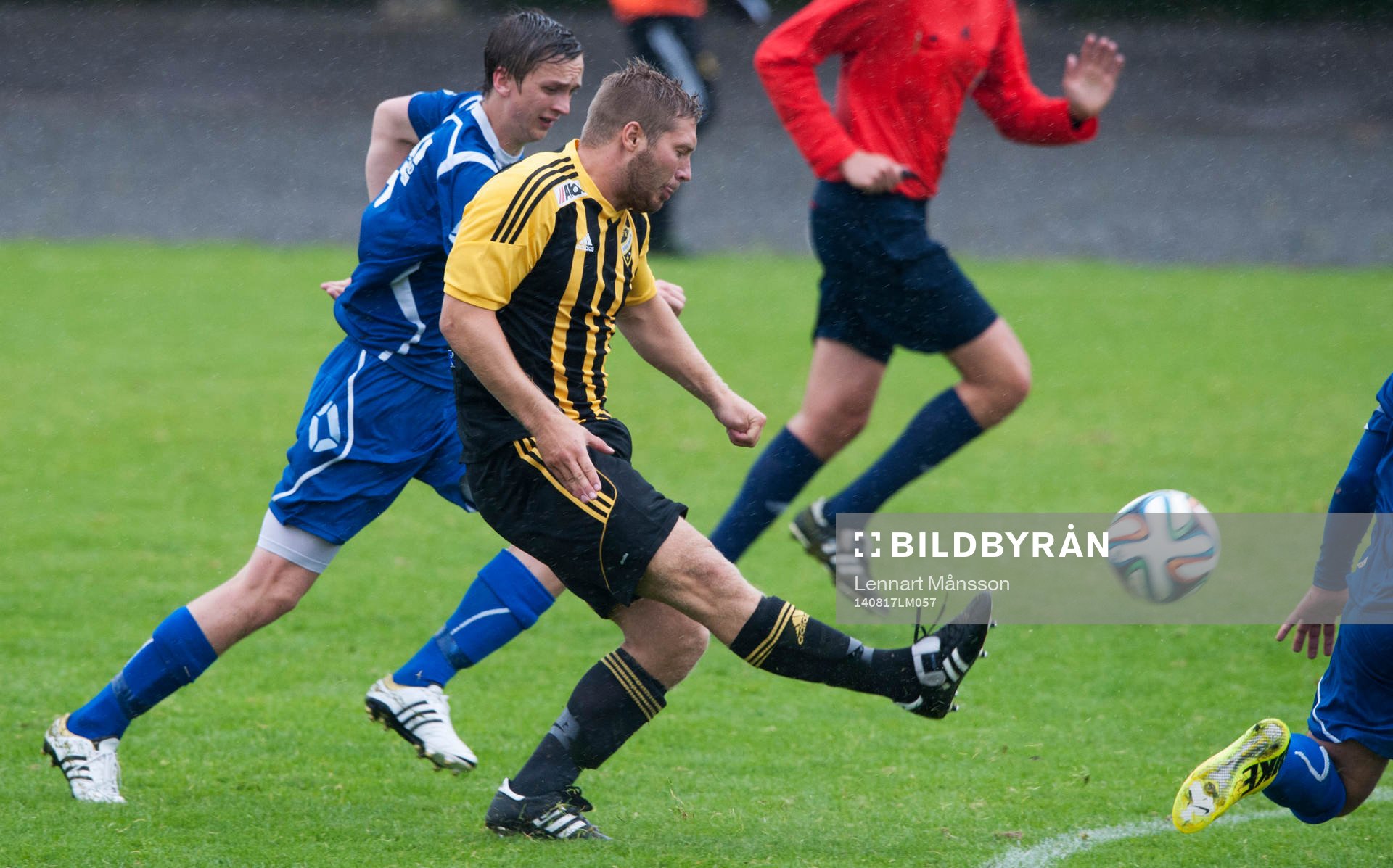 IFK Hässleholms Daniel Engel i matchen i division 3 mellan