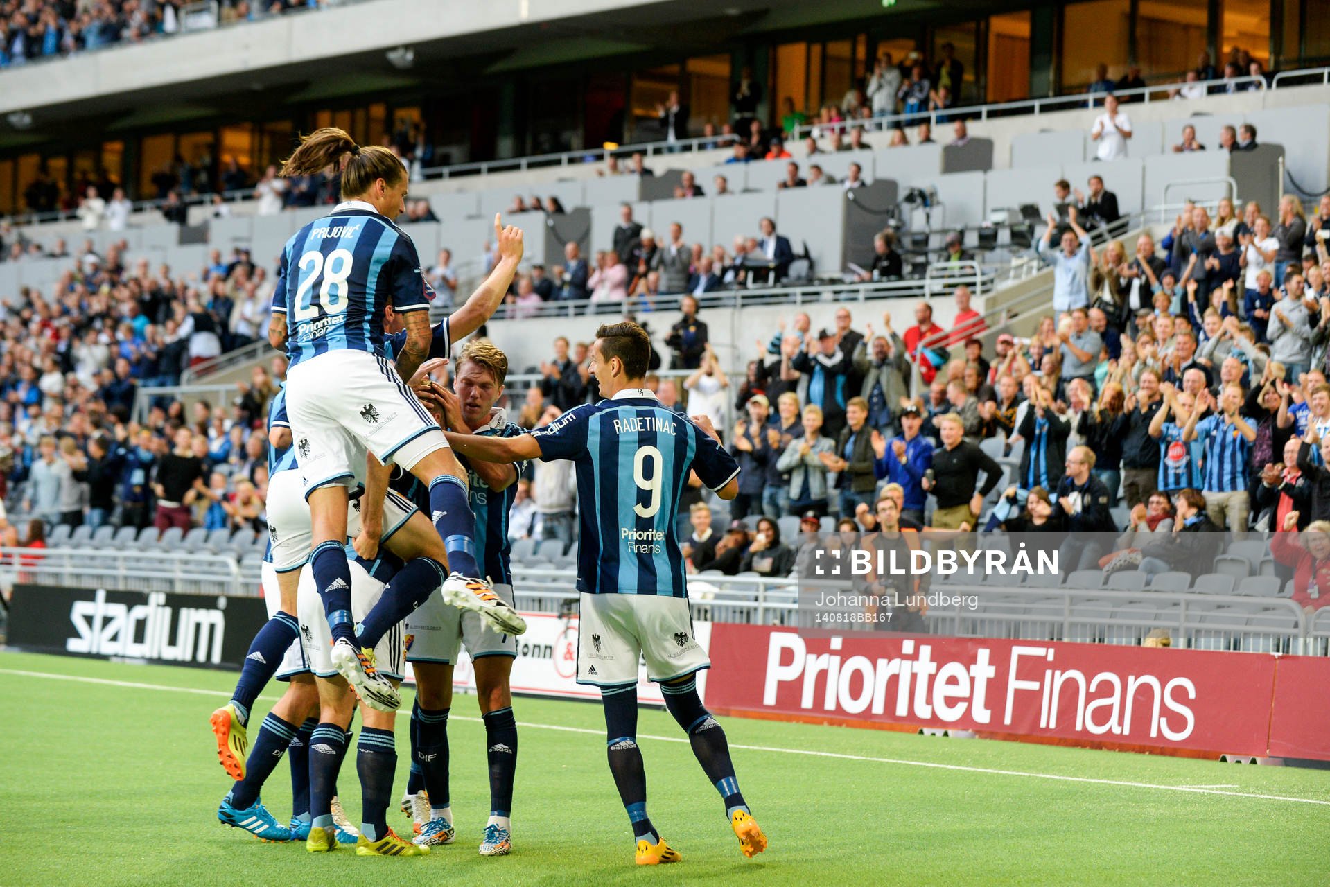 Djurgårdens Aleksander Faltsetas jublar