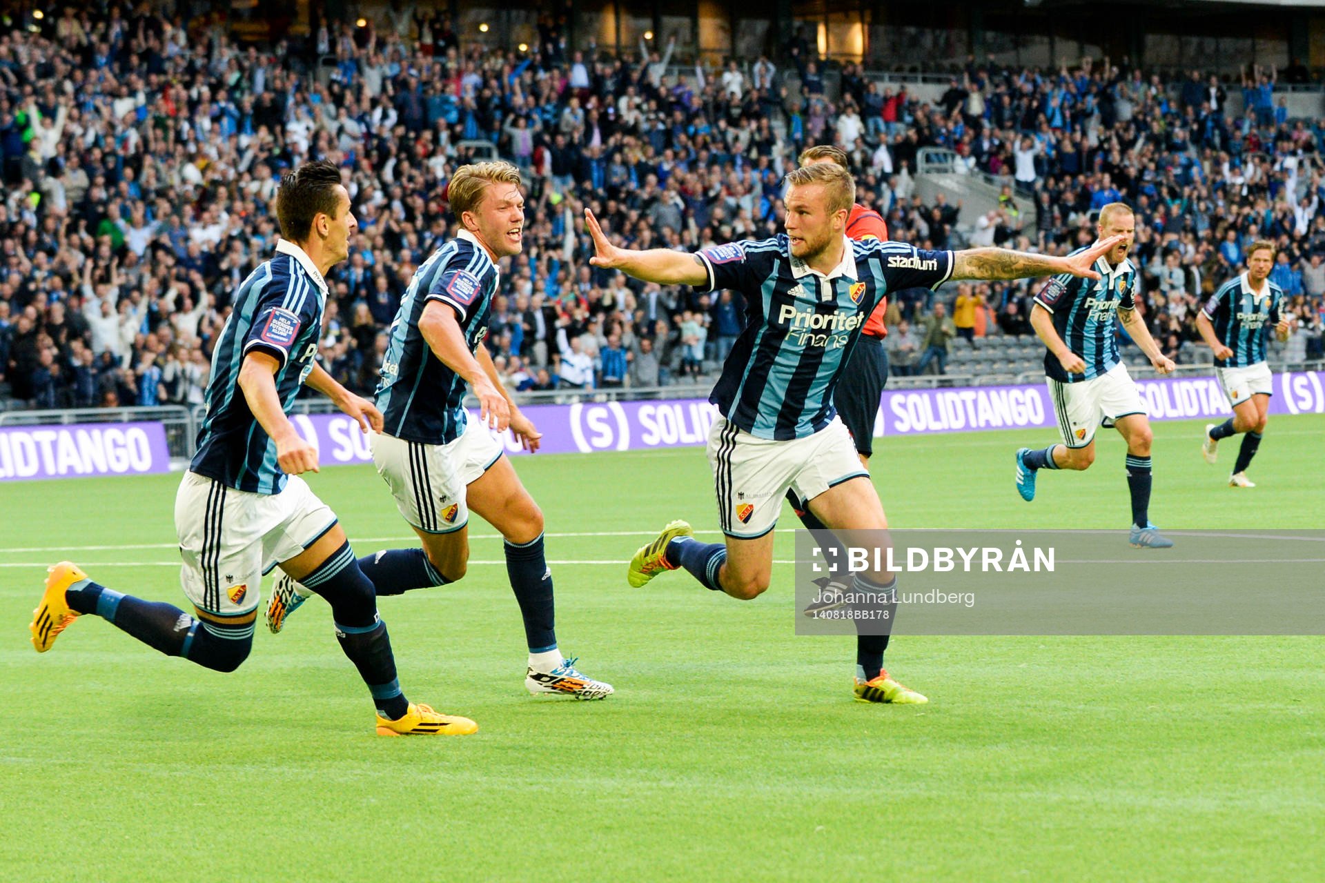 Djurgårdens Aleksander Faltsetas jublar