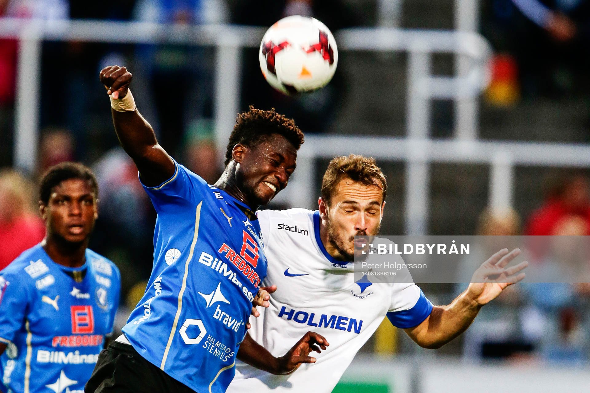 Halmstads King Osei Gyan och Norrköpings Emir Kujovic
