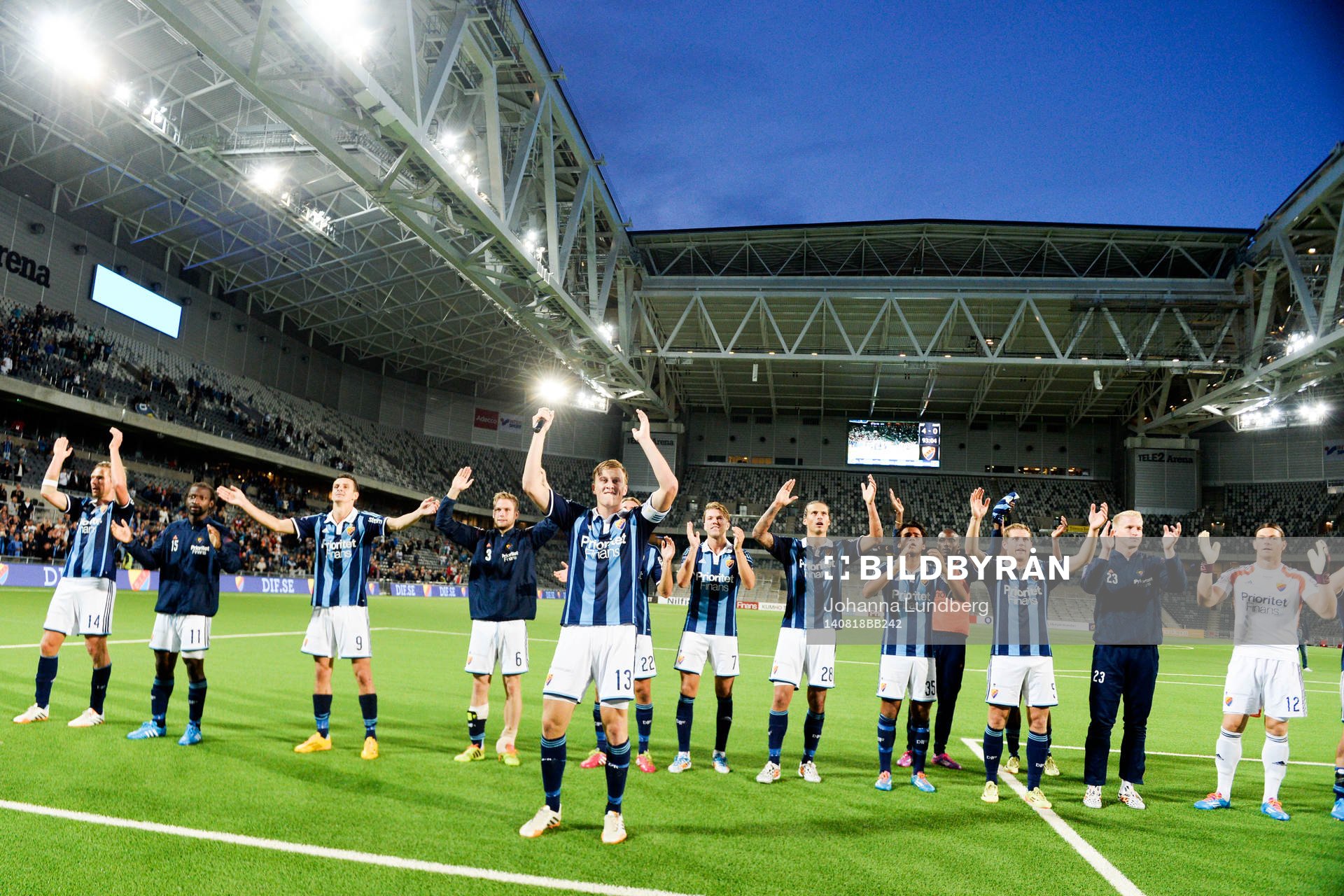 Djurgårdens Emil Bergström jublar