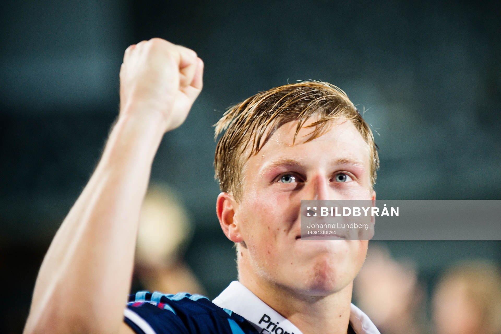 Djurgårdens Emil Bergström jublar