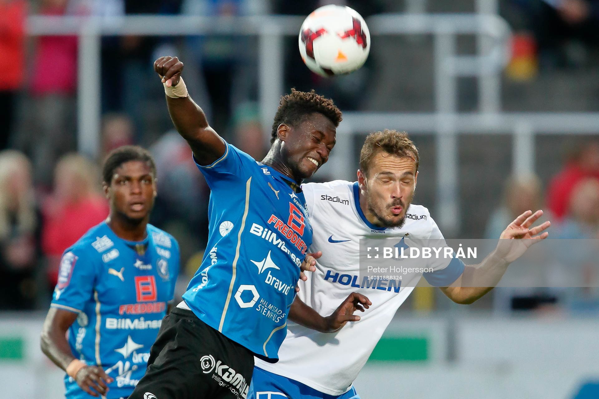 Halmstads King Osei Gyan och Norrköpings Emir Kujovic