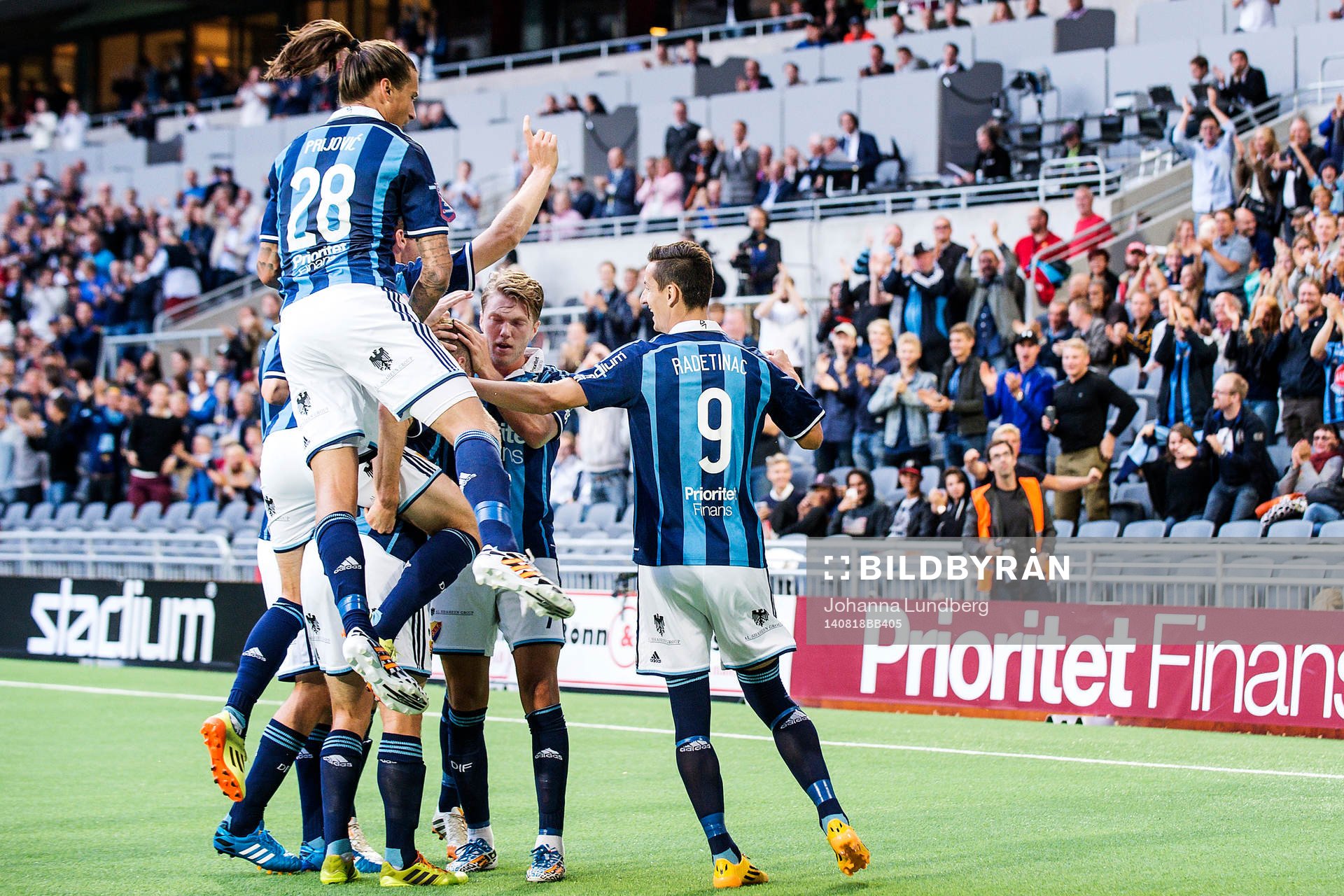 Djurgårdens spelare jublar