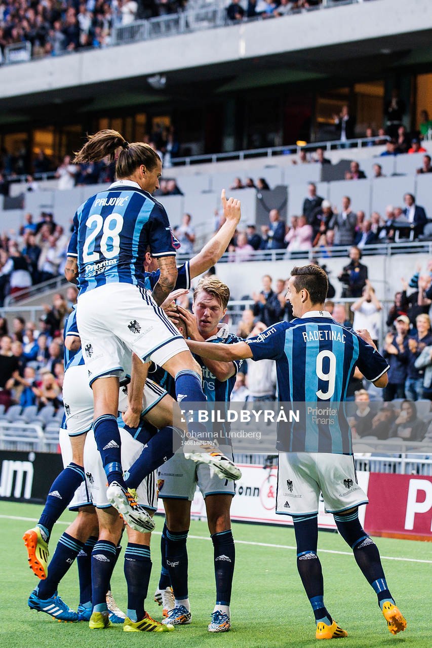 Djurgårdens spelare jublar