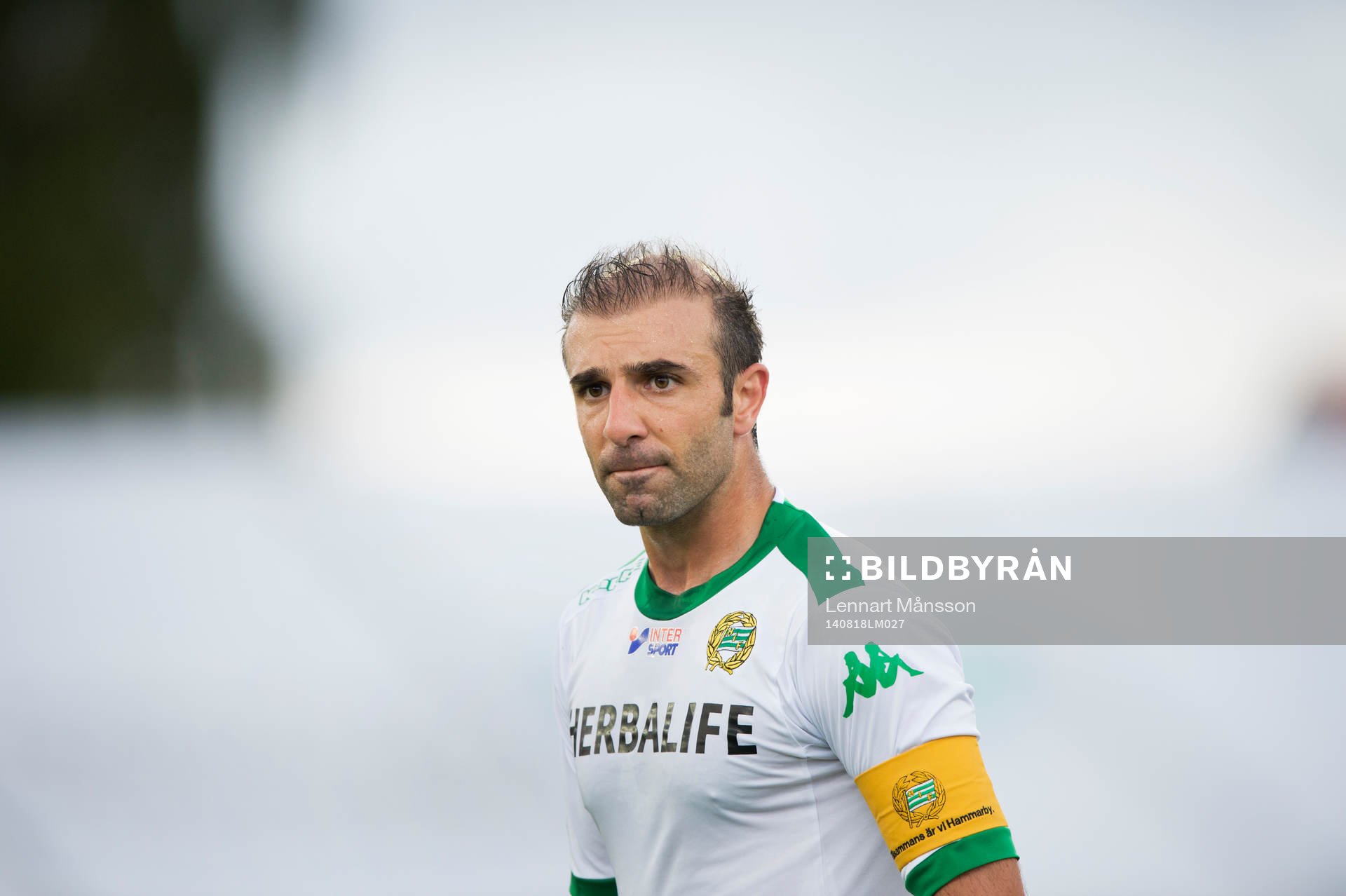  Hammarbys Kennedy Bakircioglu i matchen i Superettan mellan Ängelholm och Hammarby 18 augusti 2014.