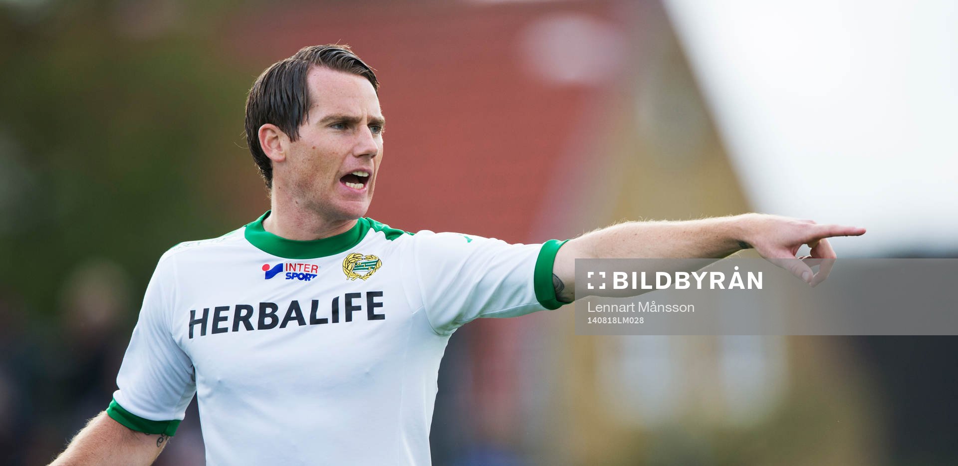 Hammarbys Johan Persson i matchen i Superettan mellan
