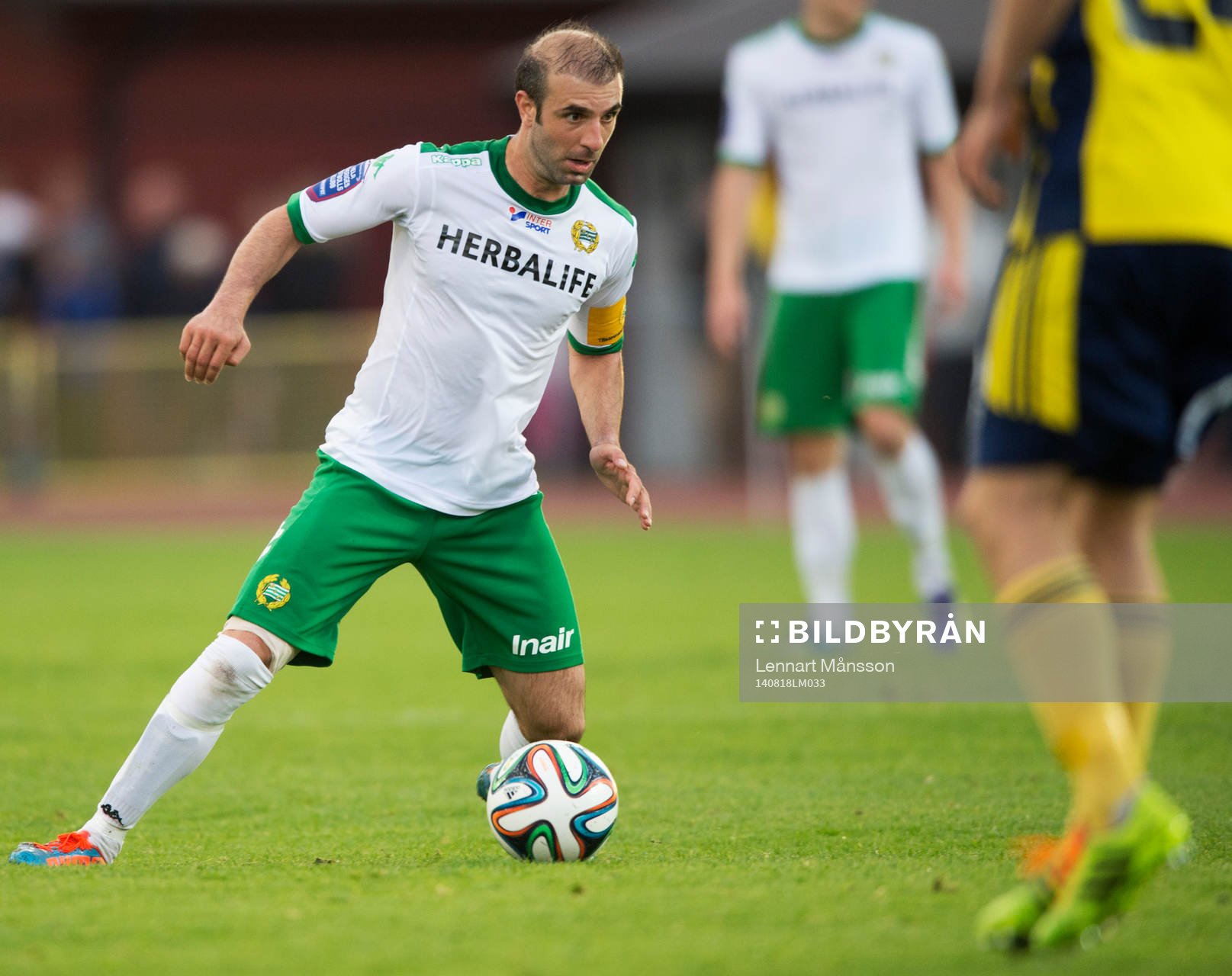 Hammarbys Kennedy Bakircioglu i matchen i Superettan mellan Ängelholm och Hammarby 18 augusti 2014.