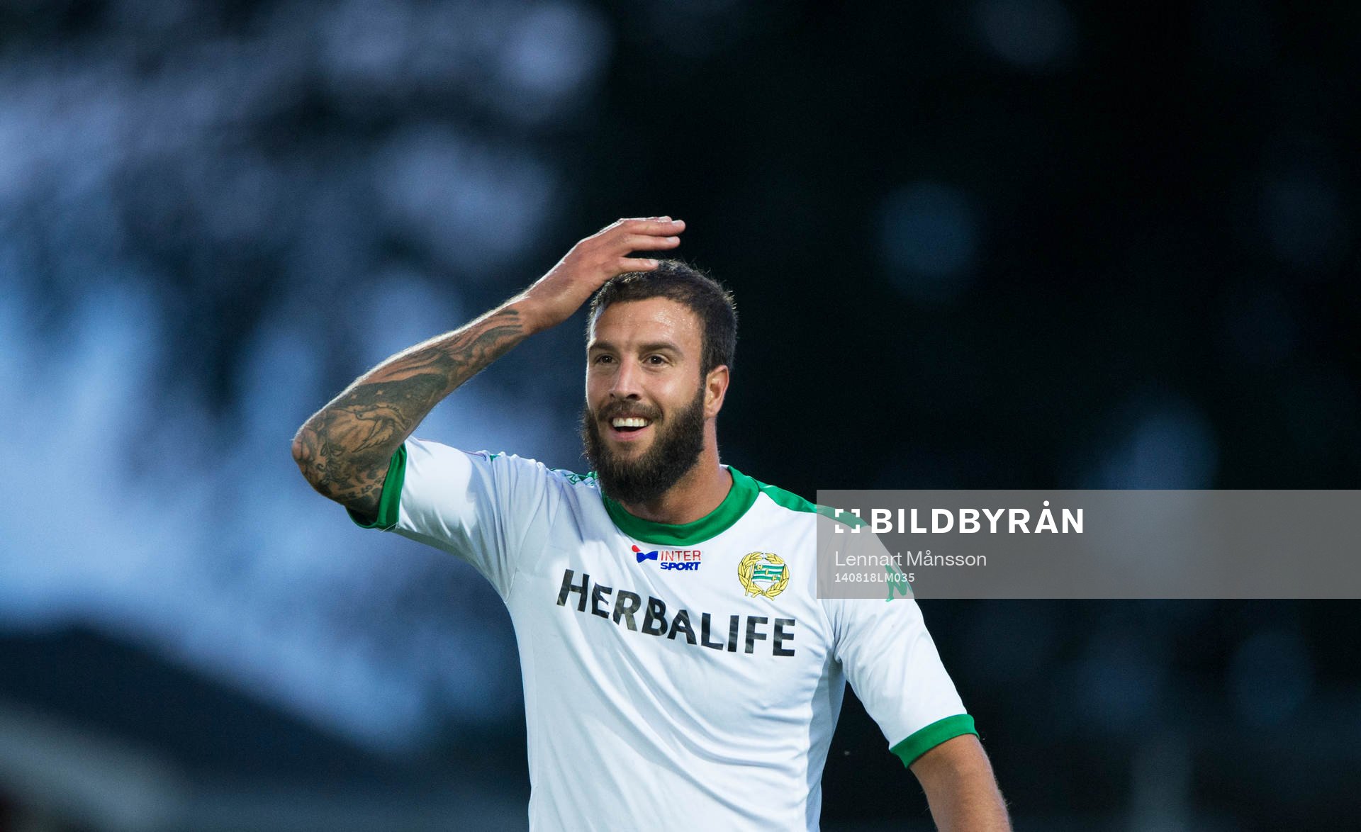 Hammarbys Andreas Haddad i matchen i Superettan mellan