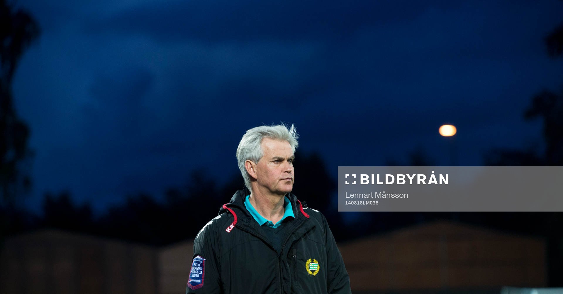  Hammarbys tränare Nanne Bergstrand i matchen i Superettan mellan Ängelholm och Hammarby 18 augusti 2014.