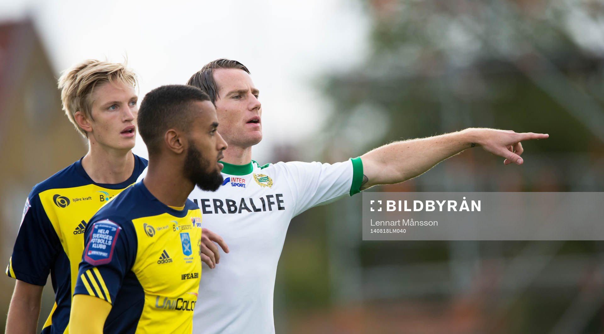 Hammarbys Johan Persson i matchen i Superettan mellan
