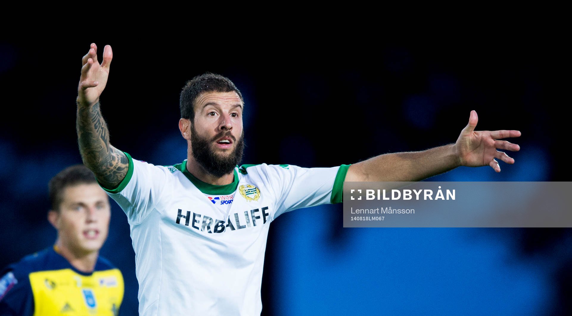 Hammarbys Andreas Haddad  i matchen i Superettan mellan